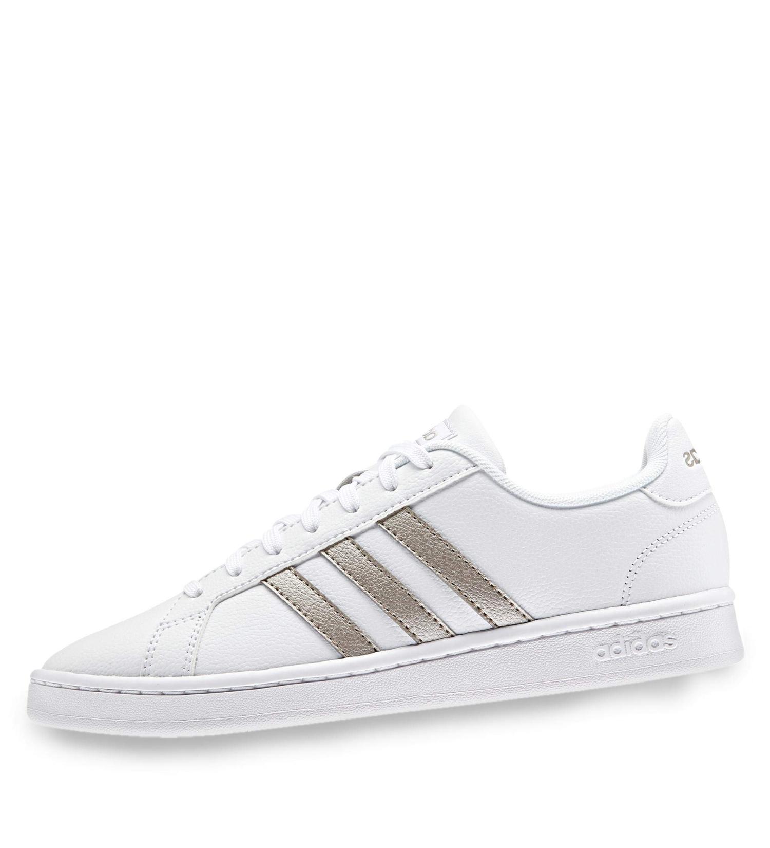 Shop adidas Women's Grand Court Sneakers 36 EU - Cloud White & Platinum Metallic | International Shipping Available - Buy Online on GoSupps.com