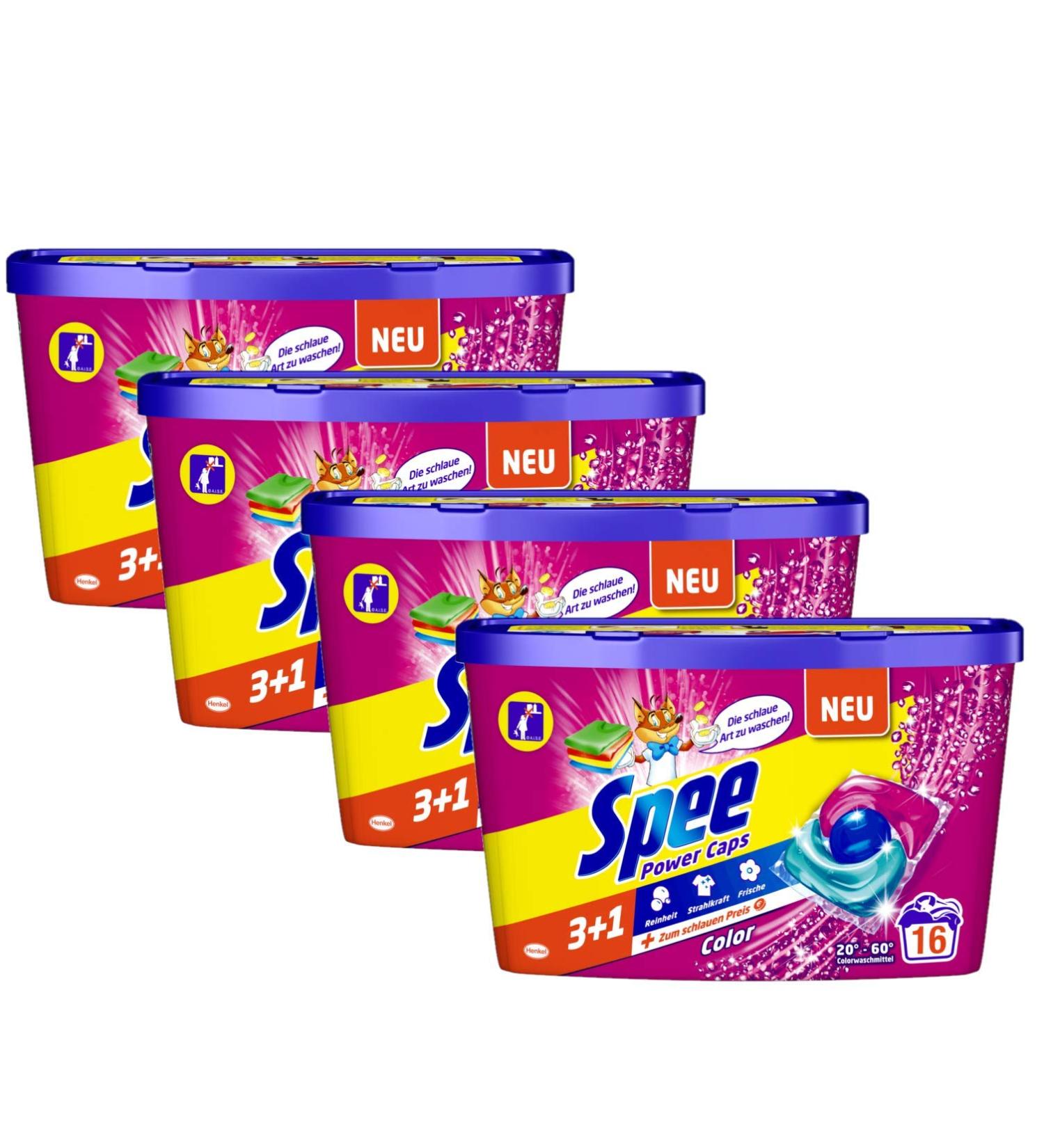 Buy Spee Power Caps Color 3+1 - 64 Washpia Color Detergent for Purity & Freshness | International Shipping - Buy Online on GoSupps.com