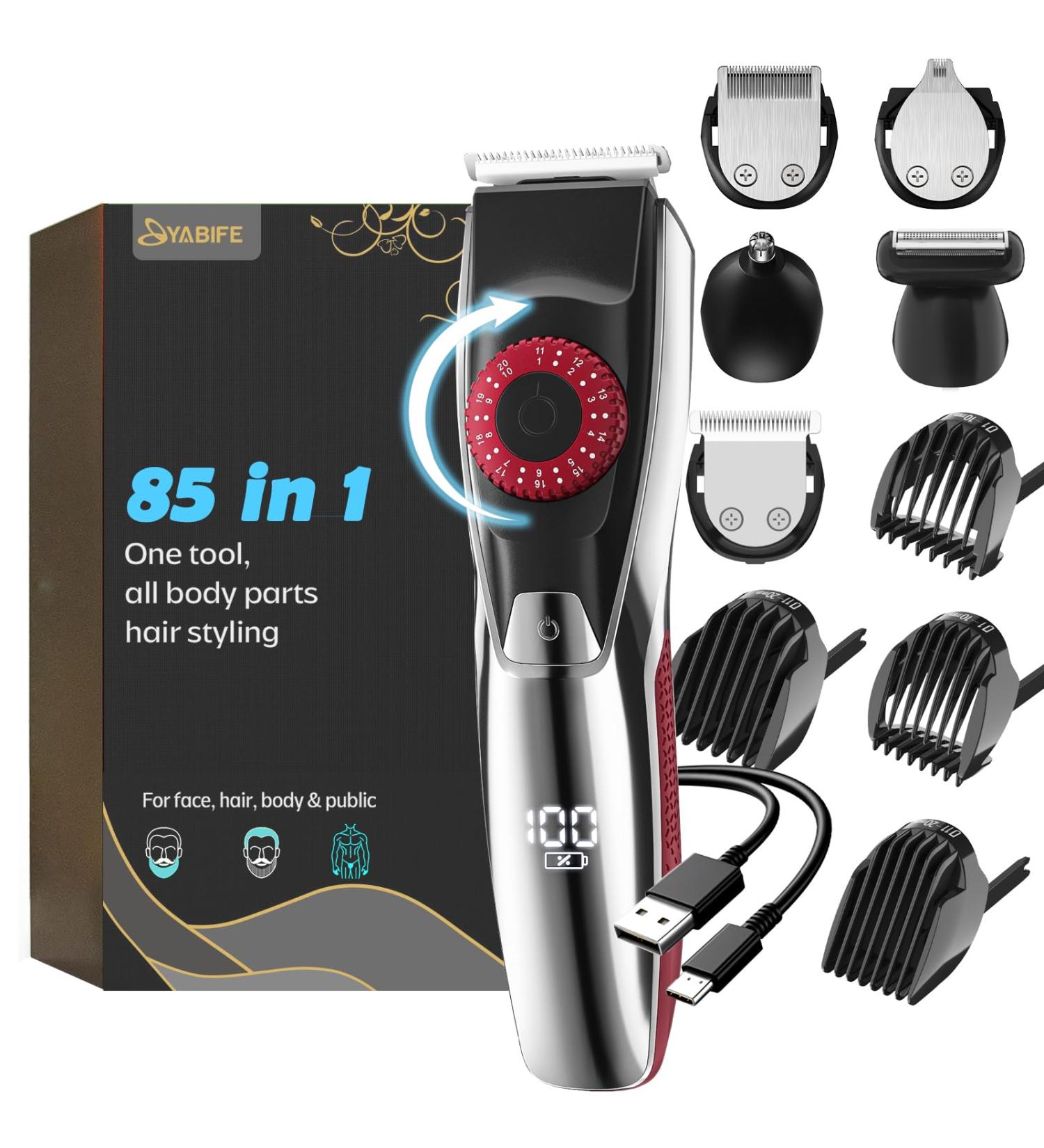 40 Precision Beard Trimmer for Men - All-in-One Electric Trimmer for Stubble Mustache Face & More - Foil Shaver with Zoom Wheel & Travel Lock - Buy Online on GoSupps.com