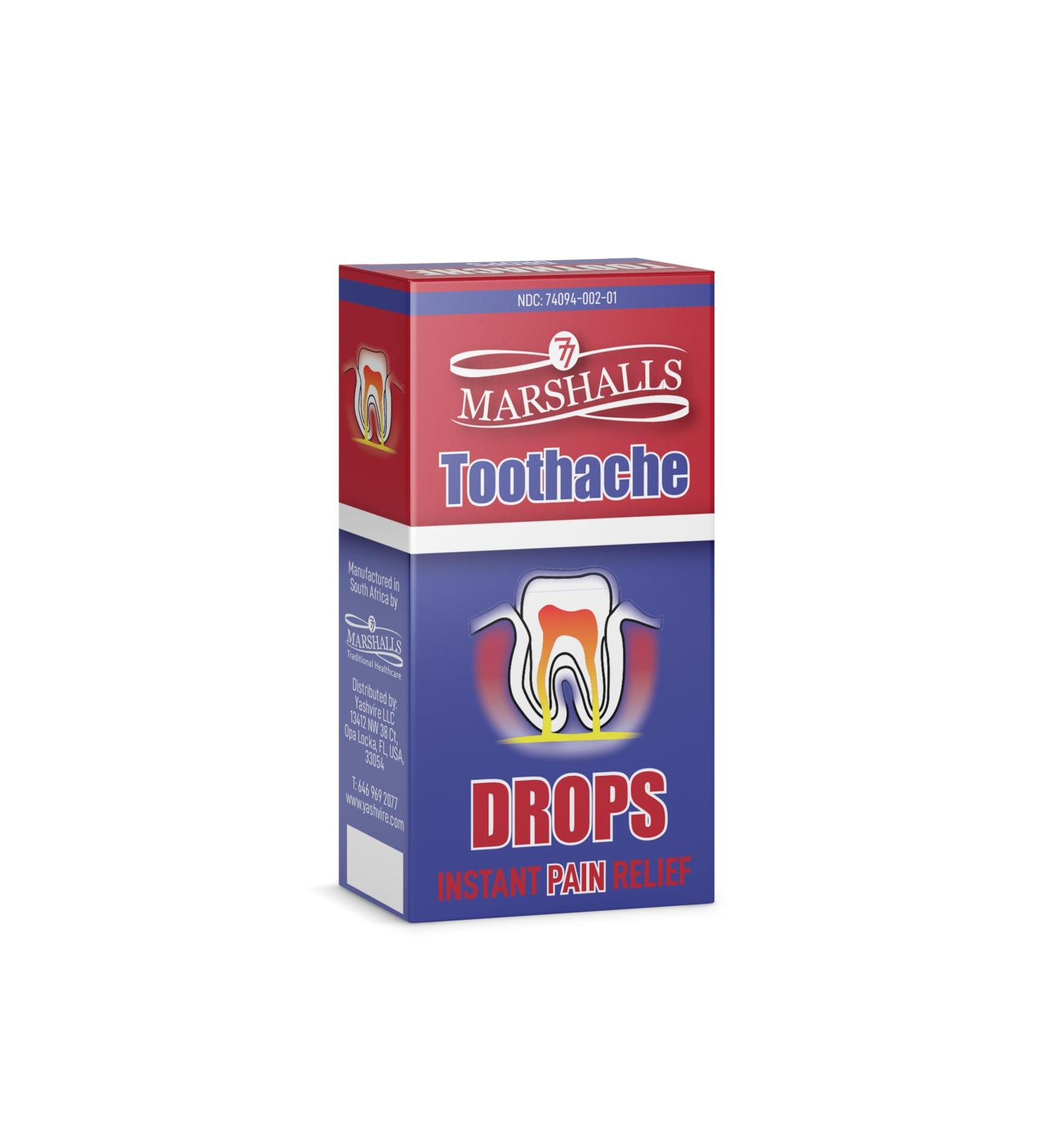 Buy Marshalls Toothache Drops 0.34 oz Fast Pain Relief | International Shipping Available - Buy Online on GoSupps.com