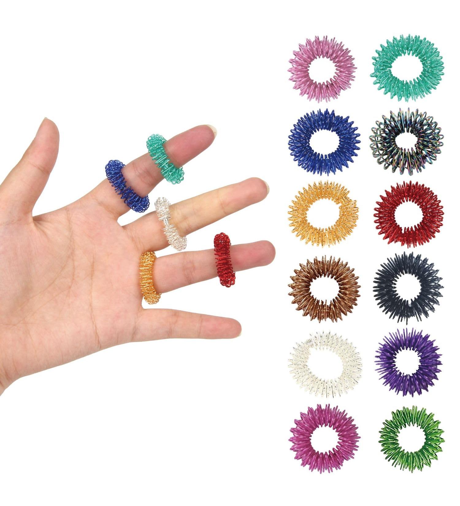 Steemjoey 12-Piece Massager Set - Anti-Stress Finger Massage Rings & Acupressure Tools for Wellness | Perfect for Young Adults - Buy Online on GoSupps.com