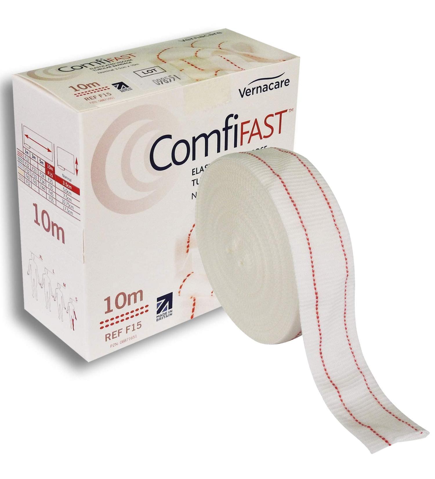 Comfifast Elasticated Tubular Stretch Viscose Bandage - Small Limbs Red Line 3.5cm - 10m Roll - Buy Online on GoSupps.com