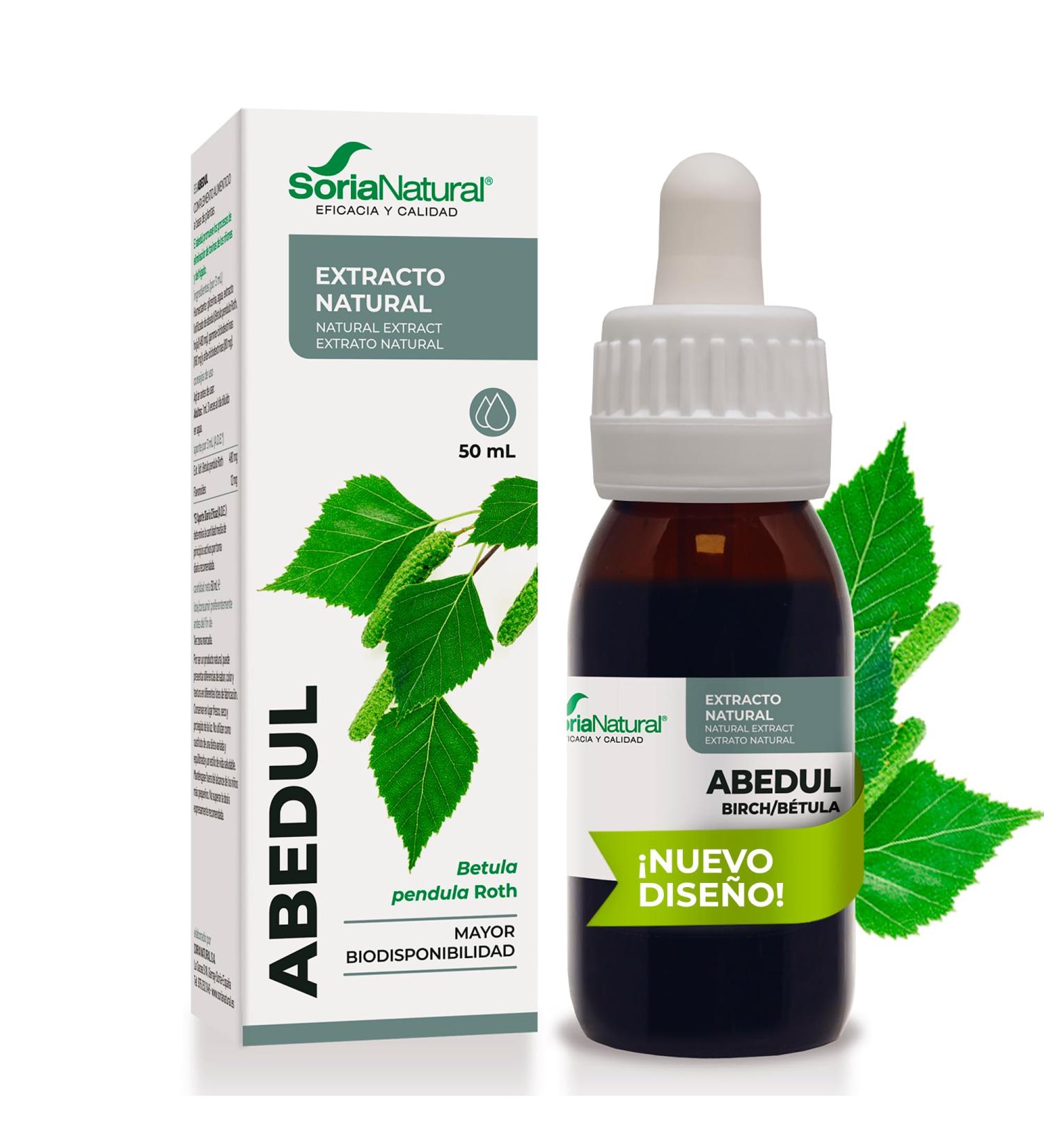  Soria Natural Soria Natural Birch Extract - promotes fluid elimination aids diuretic action and purifying effect - 100% pure - Kidney and bladder health - 50 ml bottle - Buy Online on GoSupps.com