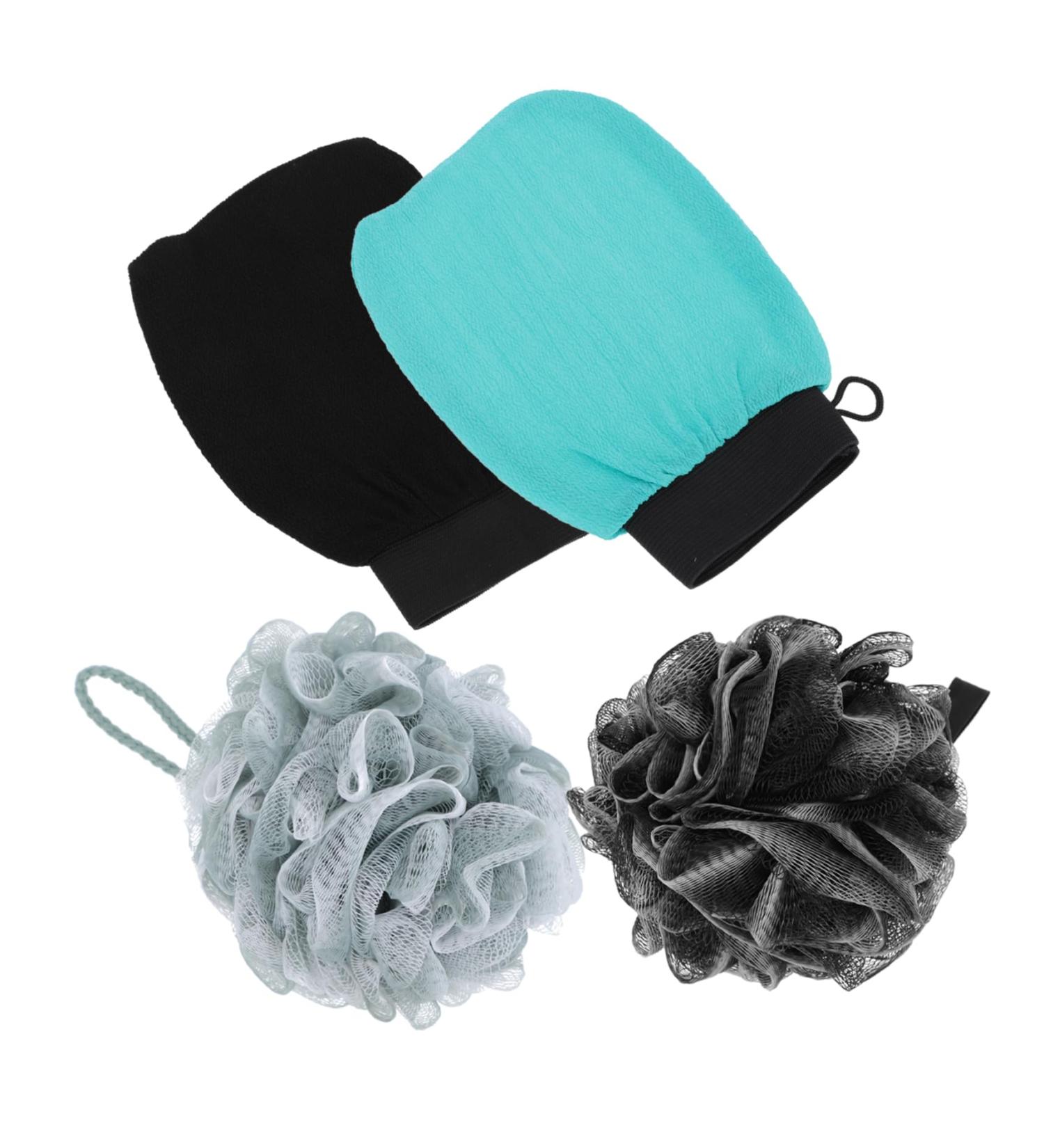 VINTORKY 2 Sets Bath Set Shower Exfoliation Mitt Scrub Glove Bathing Tools Skin Cleaning Mitten Bathing Gloves Bath Exfoliating Pad Men Body Scrubber Pouf Accessories Take a Bath Rayon - Buy Online on GoSupps.com