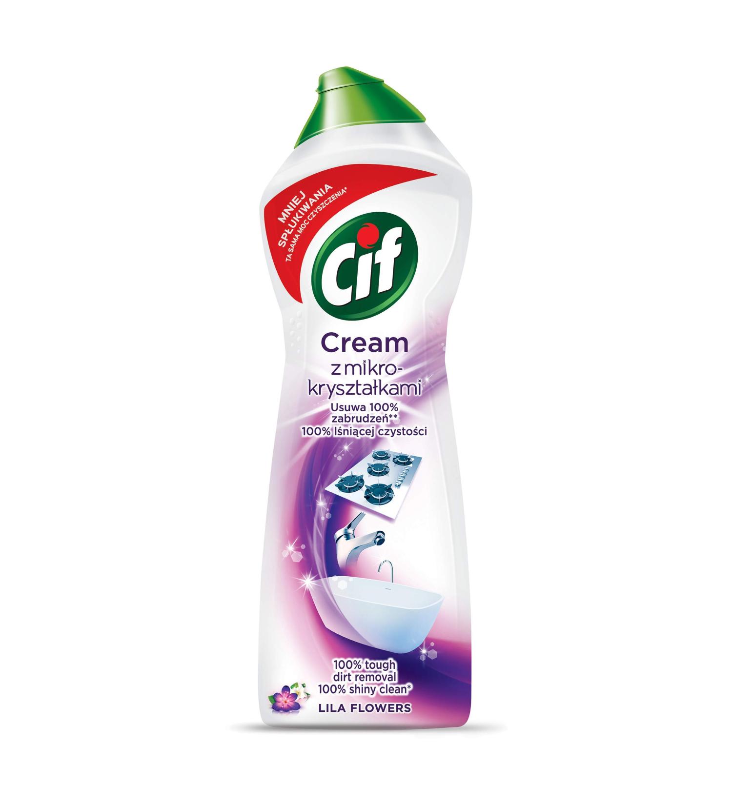 Cif Lila Flowers Cream Cleaner with Micro-Crystals 780g
