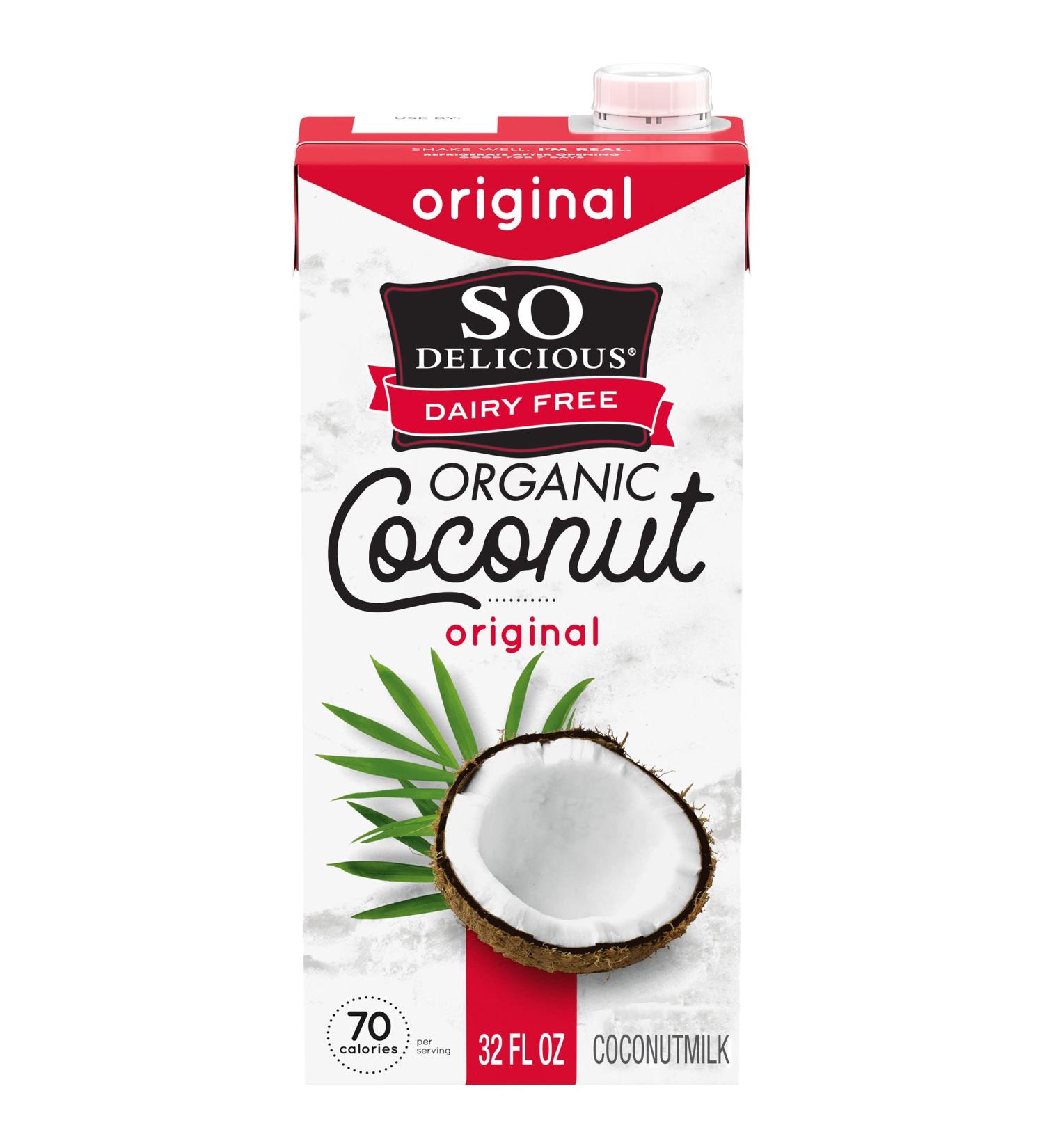 So Delicious Dairy Free Shelf-Stable Coconut Milk - Original, Vegan, Non-GMO Project Verified - 1 Quart - Buy Online on GoSupps.com
