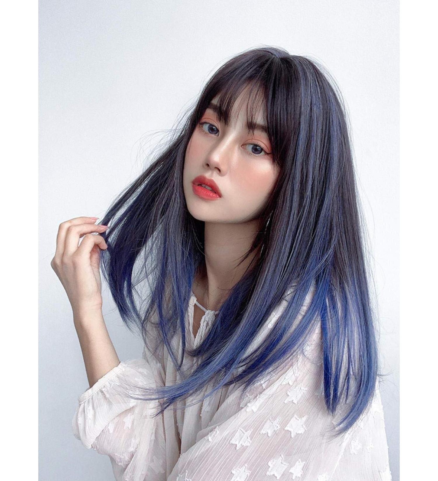 Buy BGHJUE Long Gradient Wig for Women - Natural Clavicle-Length Hair with Highlights - Full Headgear for Stunning Style - Buy Online on GoSupps.com