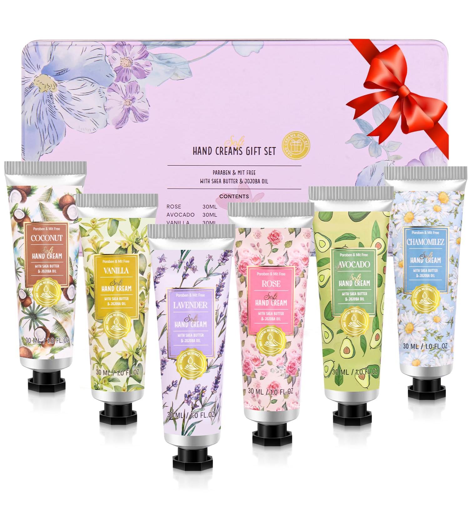 6-Man Hand Cream Set - Christmas Gift for Women | Mini 30g Natural Moisture Cream for Very Dry Hands in Metal Gift Box - Buy Online on GoSupps.com
