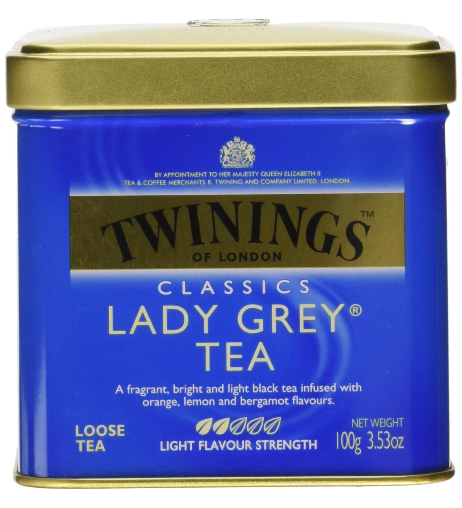 Buy Twinings Lady Grey Loose Tea 3.53 oz (100g) - Premium Flavored Black Tea - Buy Online on GoSupps.com
