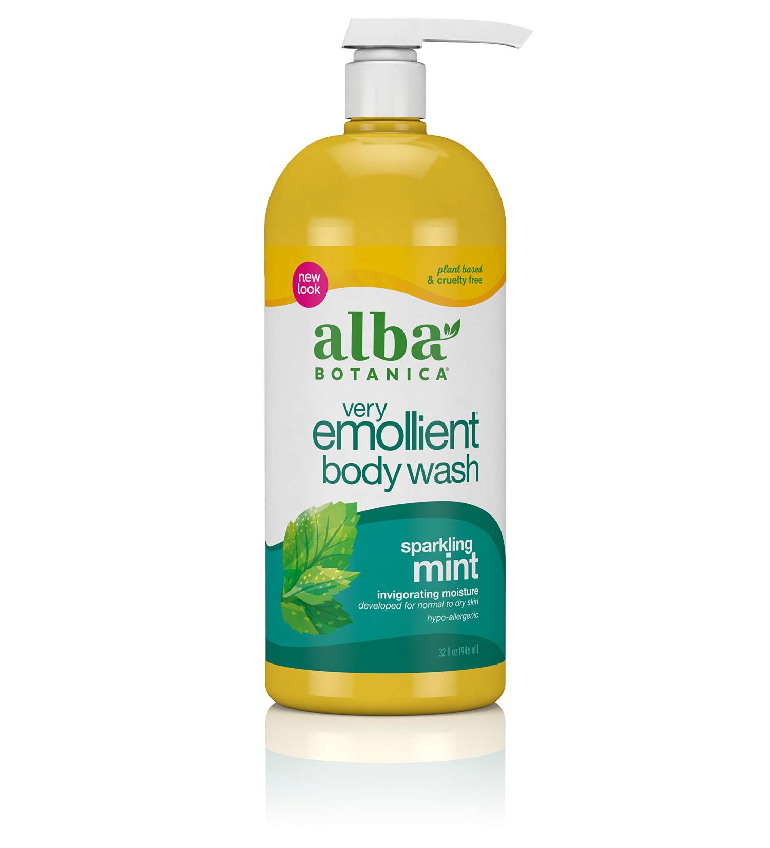 Alba Botanica Very Emollient Bath & Shower Gel Sparkling Mint 32 oz. (Packaging May Vary) - Buy Online on GoSupps.com