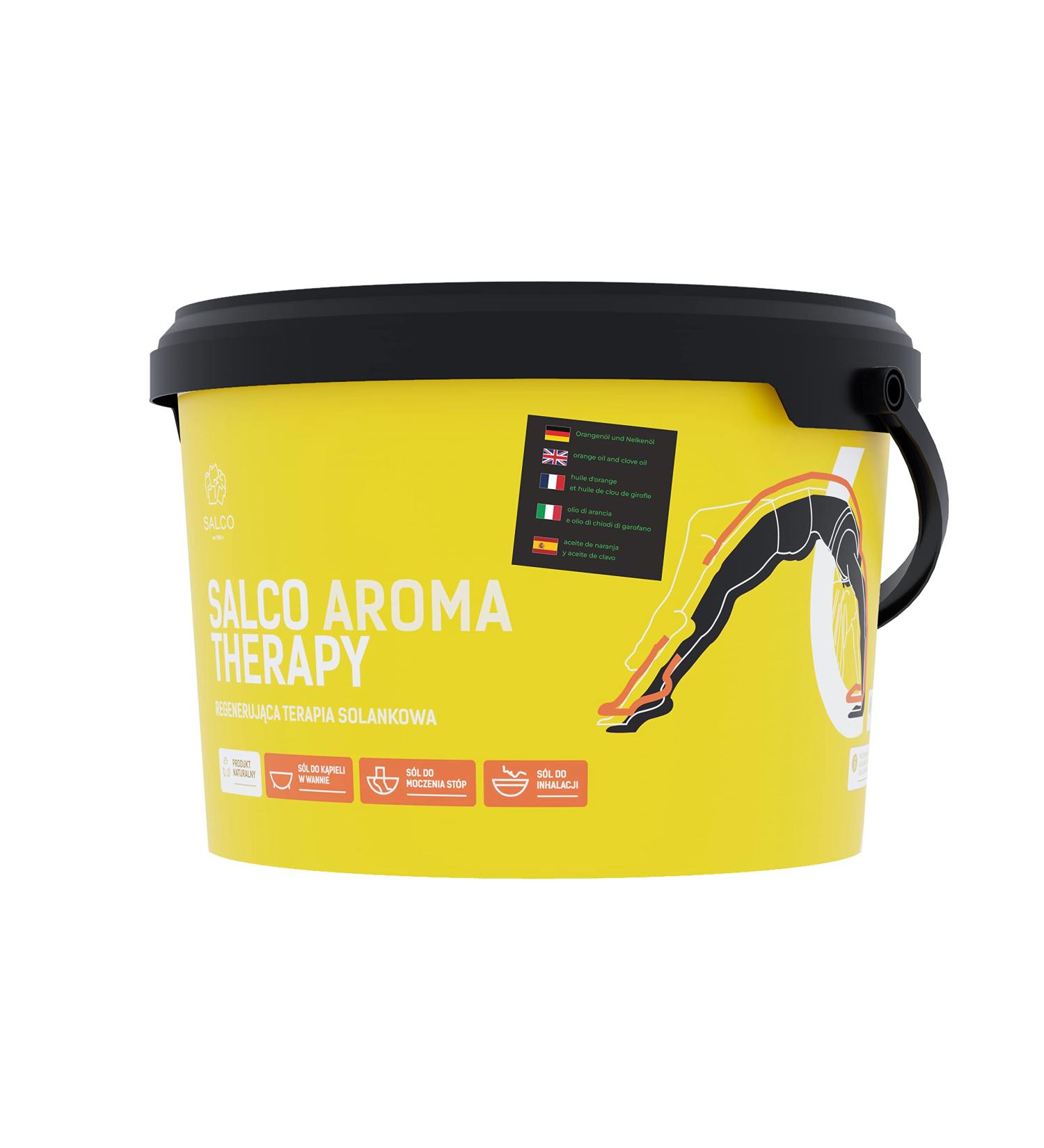 SALCO Natesole Sport Aroma Therapy - 3 kg - Regenerating solebad bath with orange and clove oil for athletes and active sports people - Buy Online on GoSupps.com
