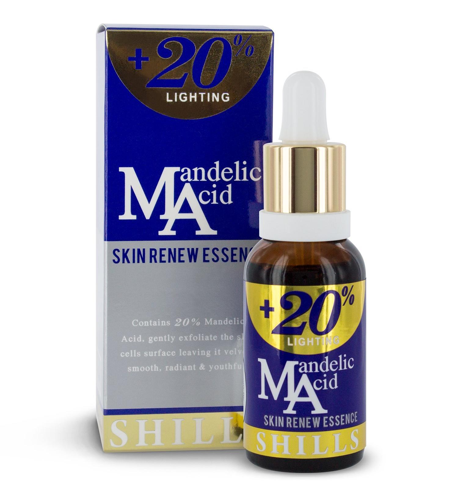 SHILLS Mandelic Acid Face Serum with Vitamin E - Blackhead Removal & Skin Care (30ml) - International Shipping Available - Buy Online on GoSupps.com