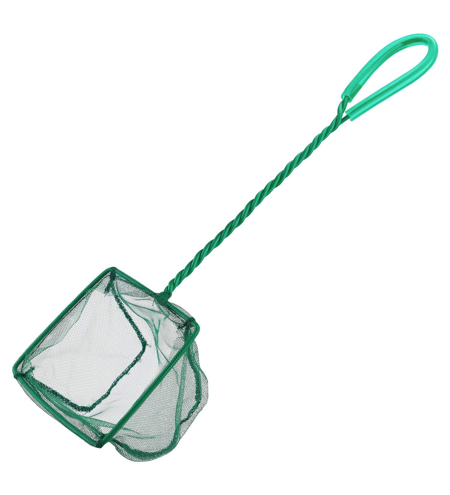 Pawfly 4 Inch Aquarium Net - Fine Mesh Small Fish Catch Net with Plastic Handle (Green, 1 Pack) - Buy Online on GoSupps.com