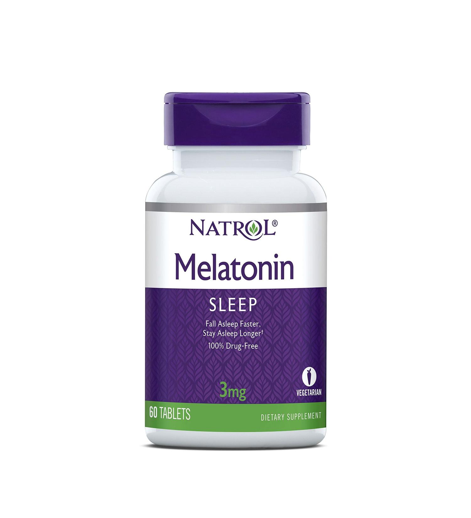 Natrol Melatonin 3mg Tablets - Sleep Aid, Immune Support, 60 Count - Buy Online on GoSupps.com