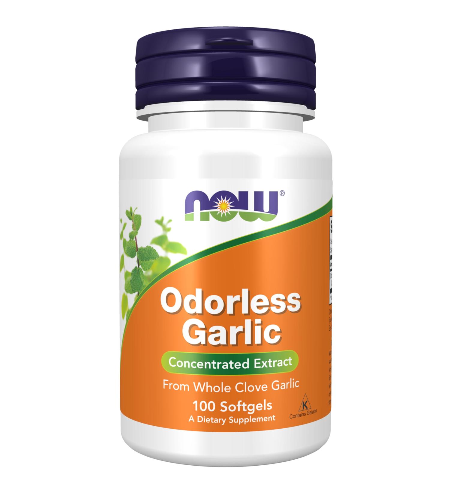 NOW Foods Supplements Odorless Garlic (Allium sativum) Concentrated Extract 100 Softgels 100 Count (Pack of 1) - Buy Online on GoSupps.com