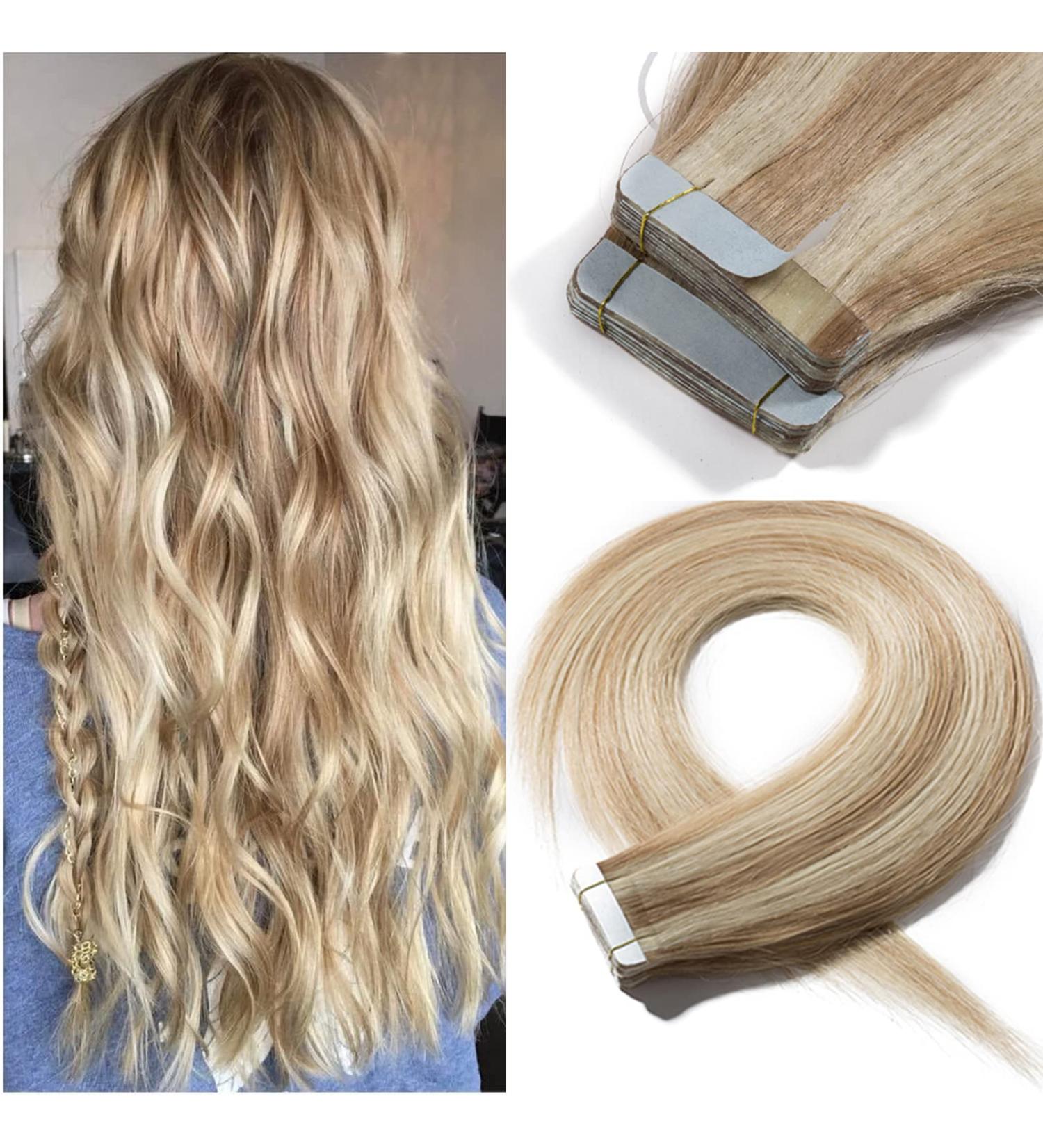 Buy SEGO TAPE Hair Extension Glue - 20 Tressen Remy Real Hair - 50g Honeyblond #18P613 - Includes 10 Free Tapes - Shop Now! - Buy Online on GoSupps.com