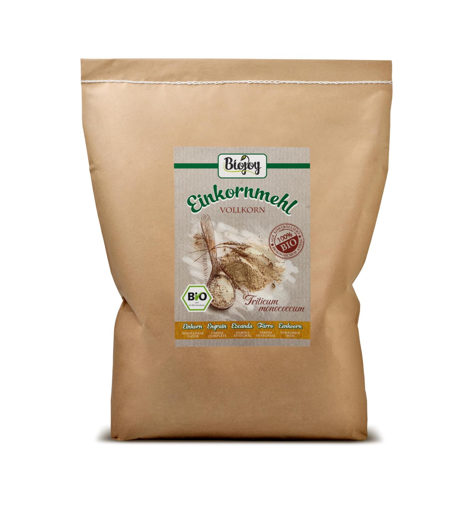 Biojoy Whole spelled flour Organic (5 kg) without sadditives (Triticum monococcum) - Buy Online on GoSupps.com