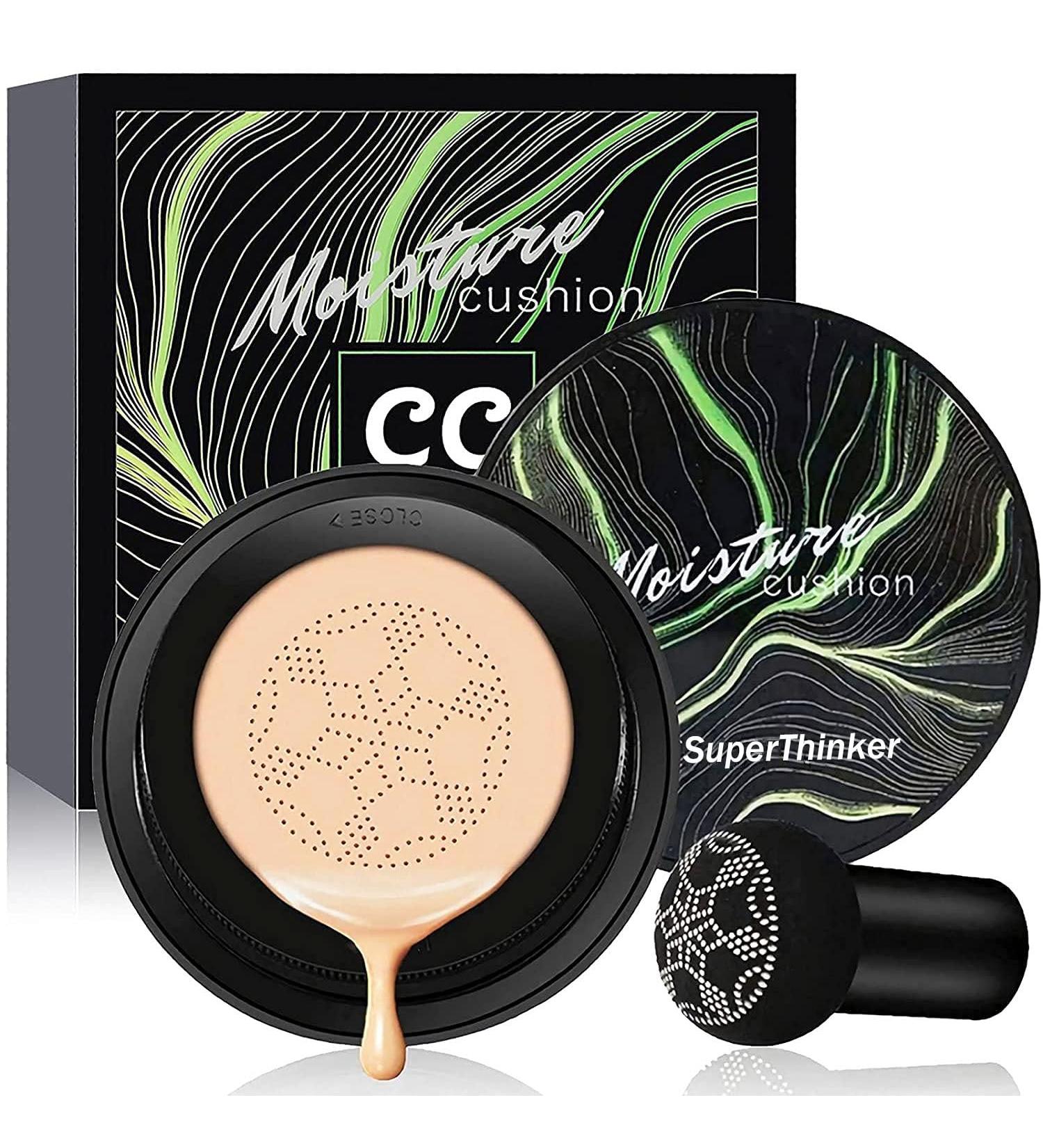 Air Cushion CC Cream & Mushroom Head Foundation - Moisturizing BB Cream, Long-Lasting Matte Concealer #01 Ivory - Buy Online on GoSupps.com