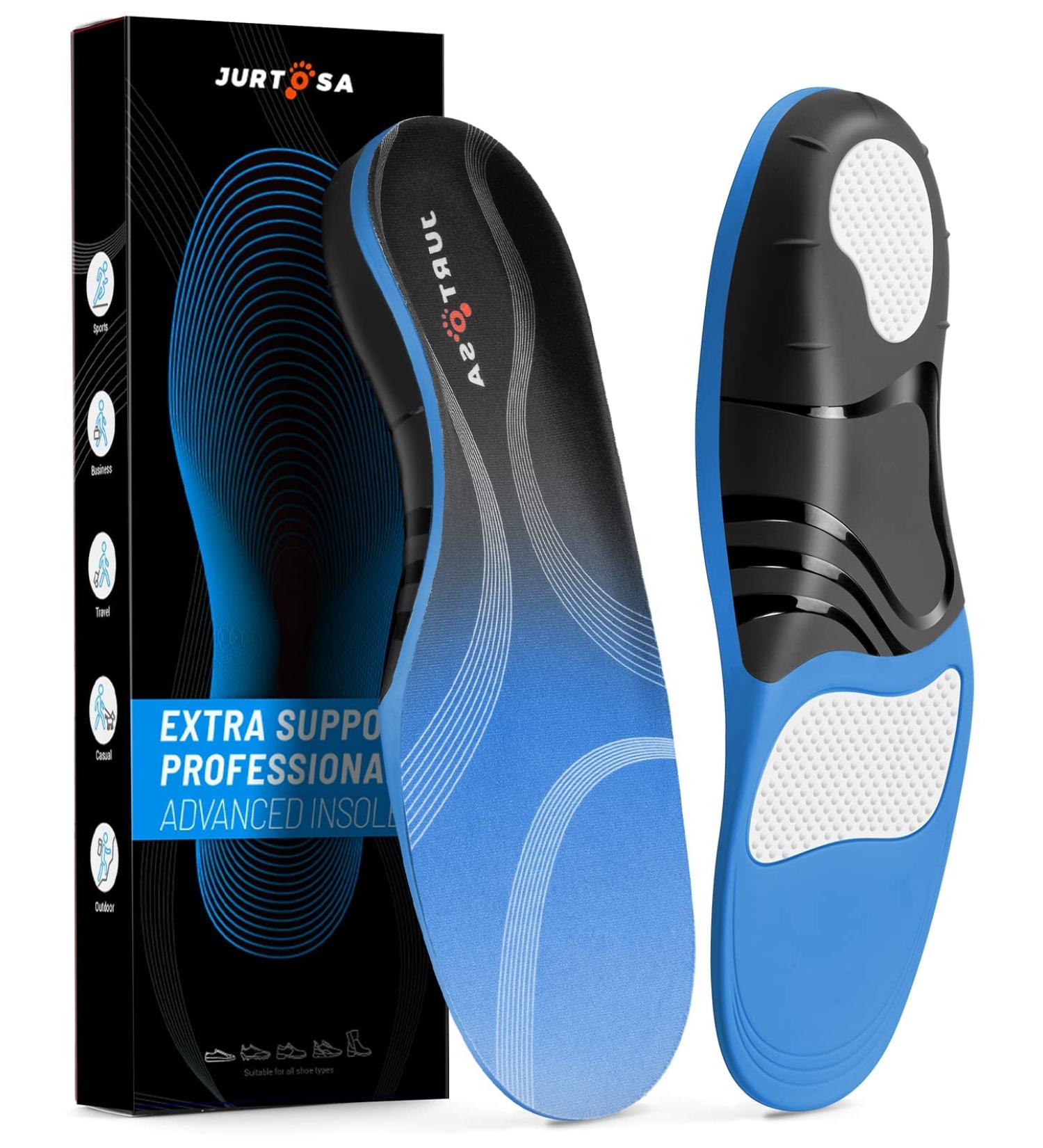Plantar Fasciitis Insoles for 250LB High Arch Support | Soft Pain Relief Orthotics for Flat Feet | Dynamic Support Inserts for Heavy Duty | Ideal for Running/Walking | Blue Men's 7-8/Women's 9-10 - Buy Online on GoSupps.com