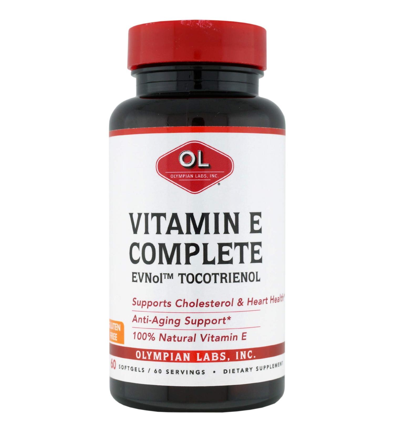 Olympian Labs Vitamin E Complete - 60 Softgels for Antioxidant Support - Buy Online on GoSupps.com