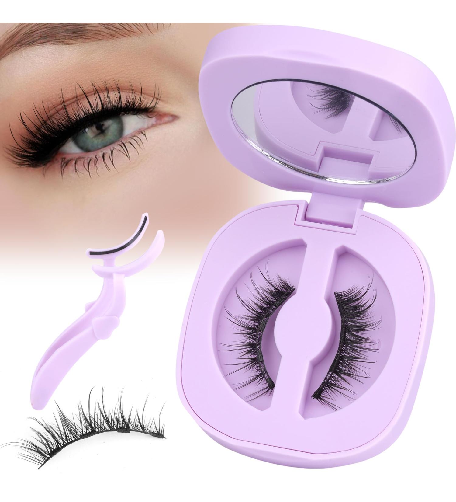 Magnetic Eyelashes with Applicator Wispy Magnetic Lashes No Glue or Liner Needed 4 Magnets Cat Eye Lashes Natural Look - Buy Online on GoSupps.com