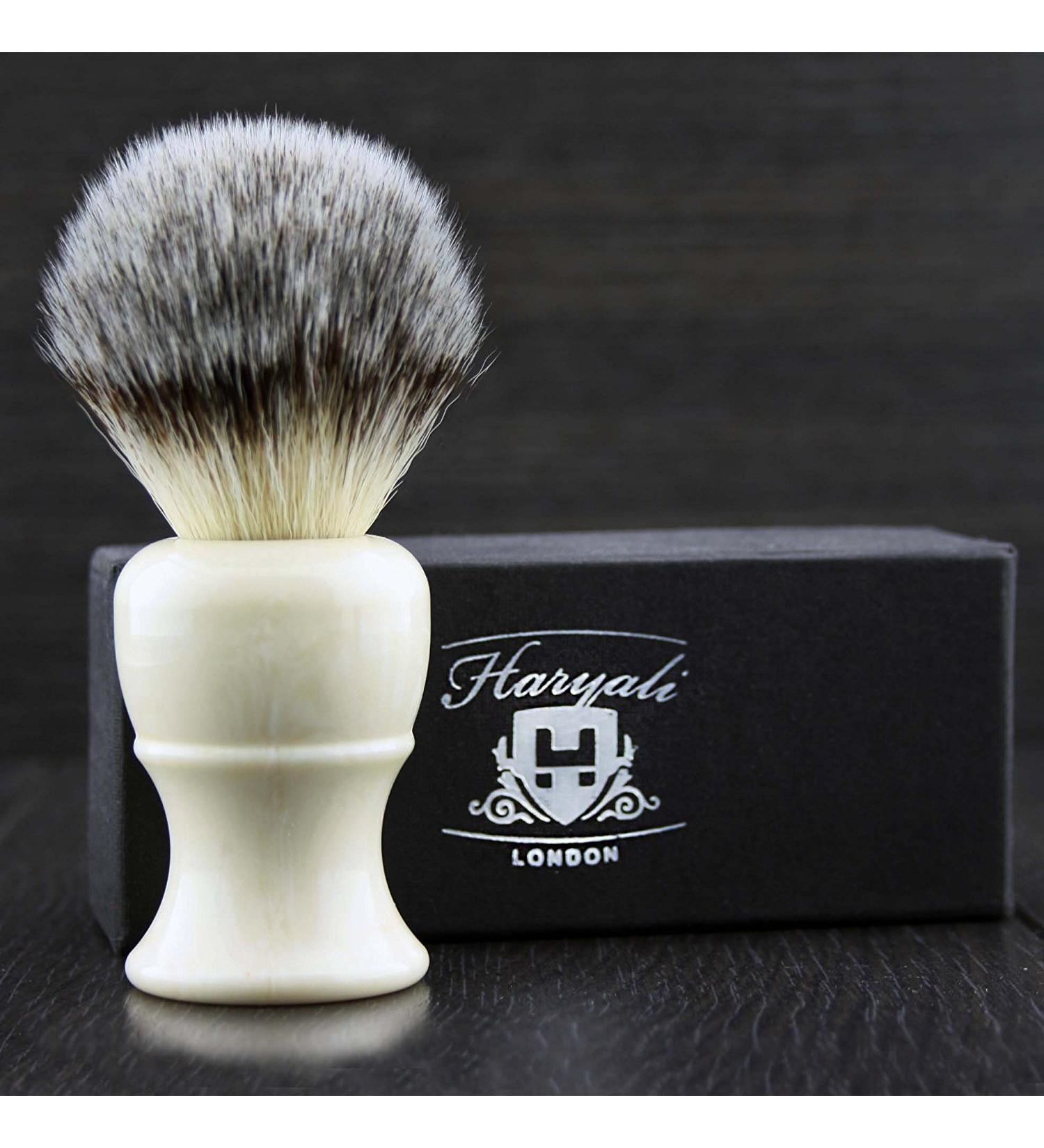 Haryali London Sophist Collection: Hand Assembled Synthetic Soft Razor Brush with High-Grade Resin Handle for Sensitive Skin - Buy Online on GoSupps.com