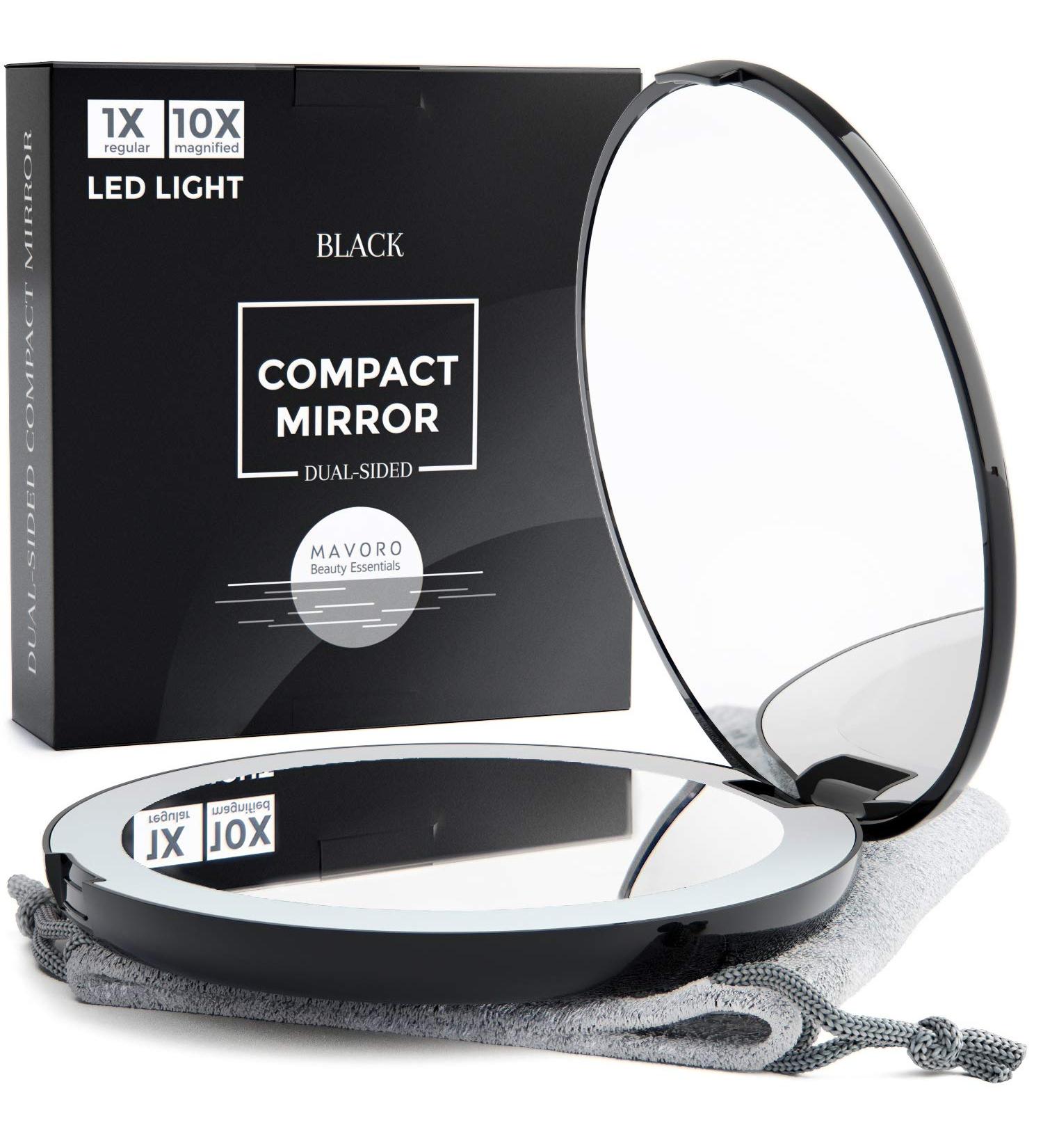 10x lighted folding travel mirror clearance