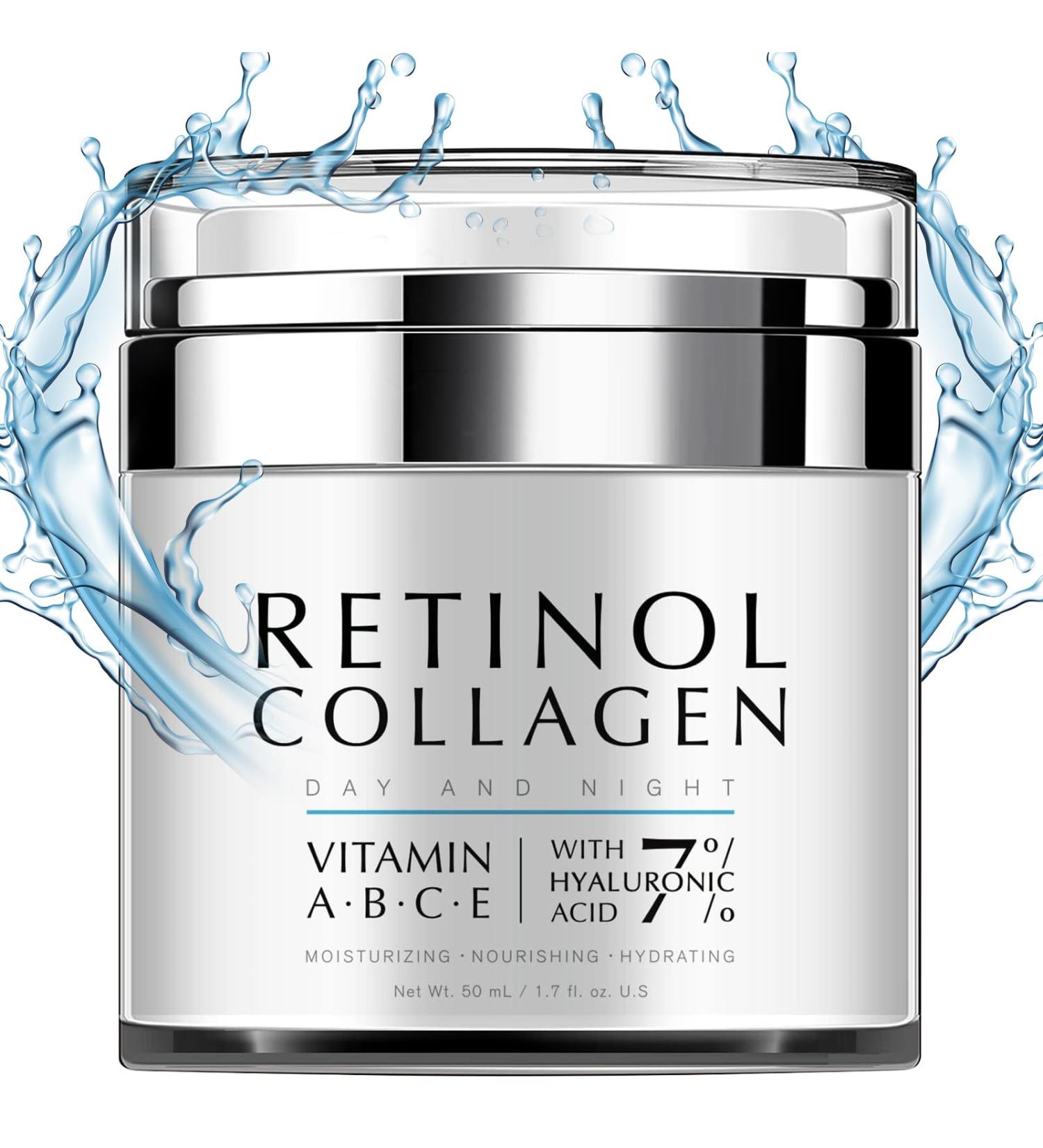 Night Cream Face Moisturizer with Retinol & Niacinamide | Anti-Aging Collagen Cream - 1.7oz Made in USA - Buy Online on GoSupps.com