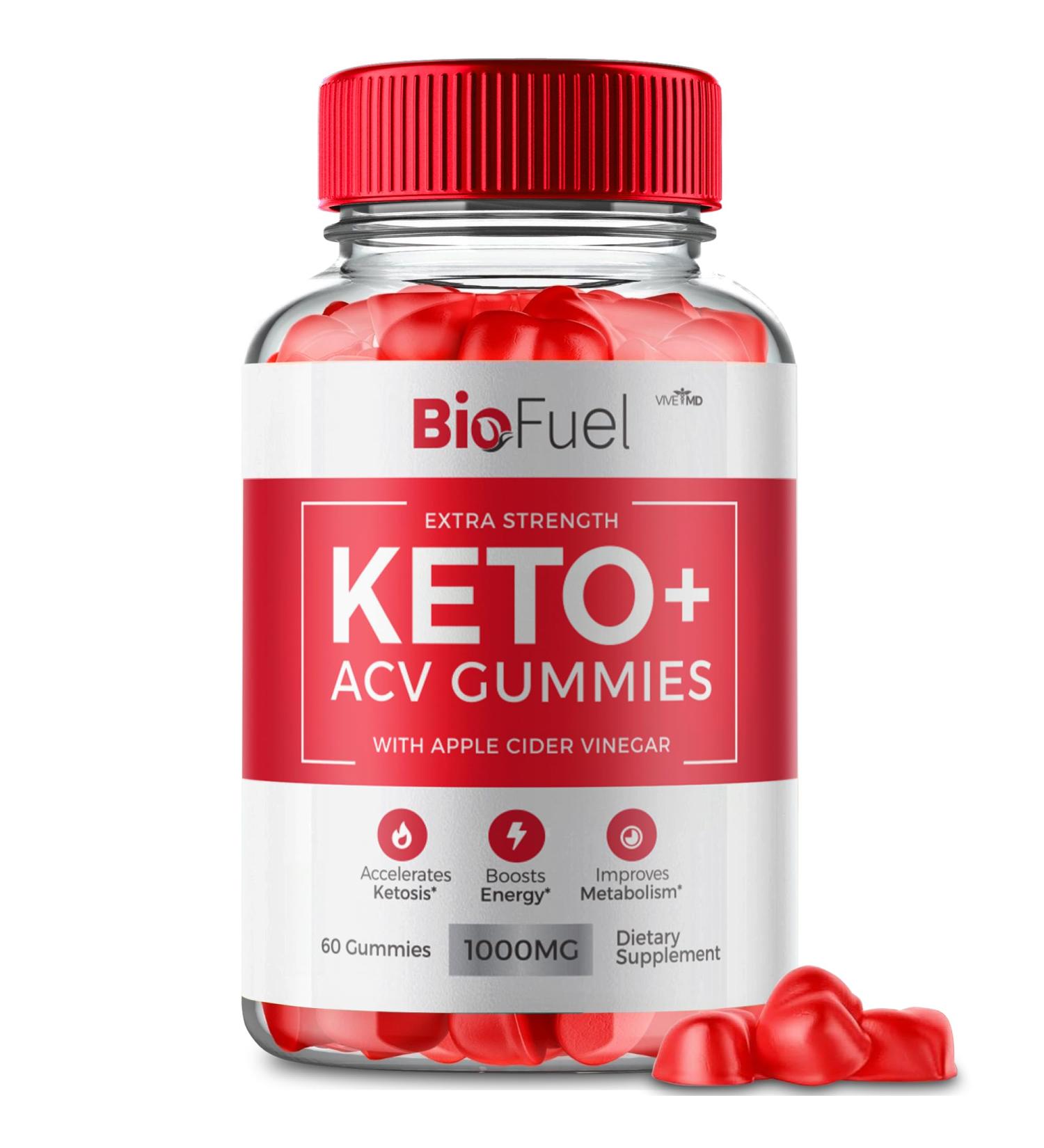 BioFuel Keto ACV Gummies - Extra Strength Apple Cider Vinegar Supplement | Boost Energy & Wellness | 60 Gummies Review - Buy Online on GoSupps.com