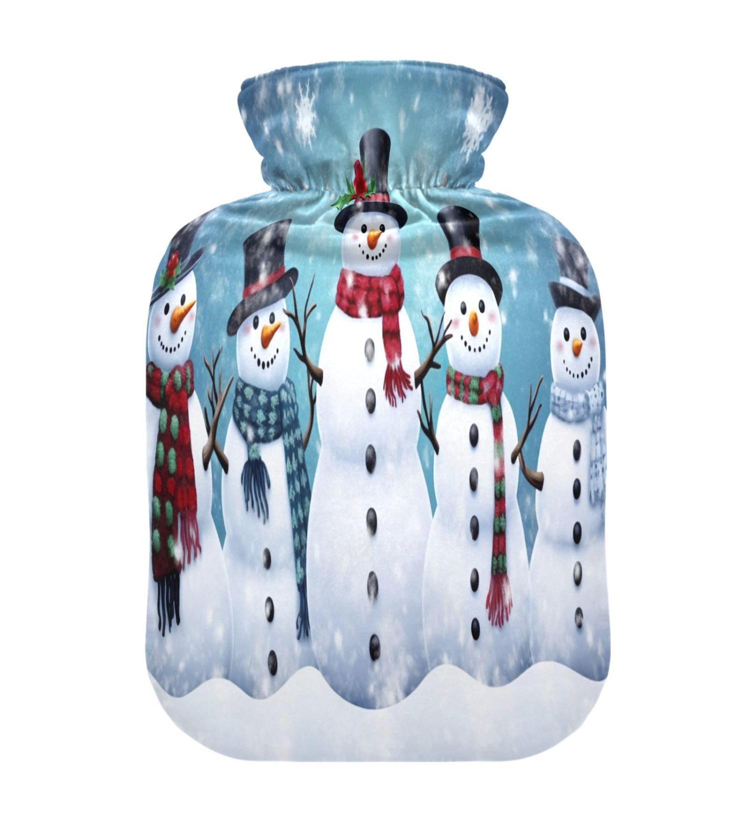 Christmas Winter Snowman & Snowflake Heat Bottle | 2L Hand & Feet Warmer for Pain Relief - Buy Online on GoSupps.com