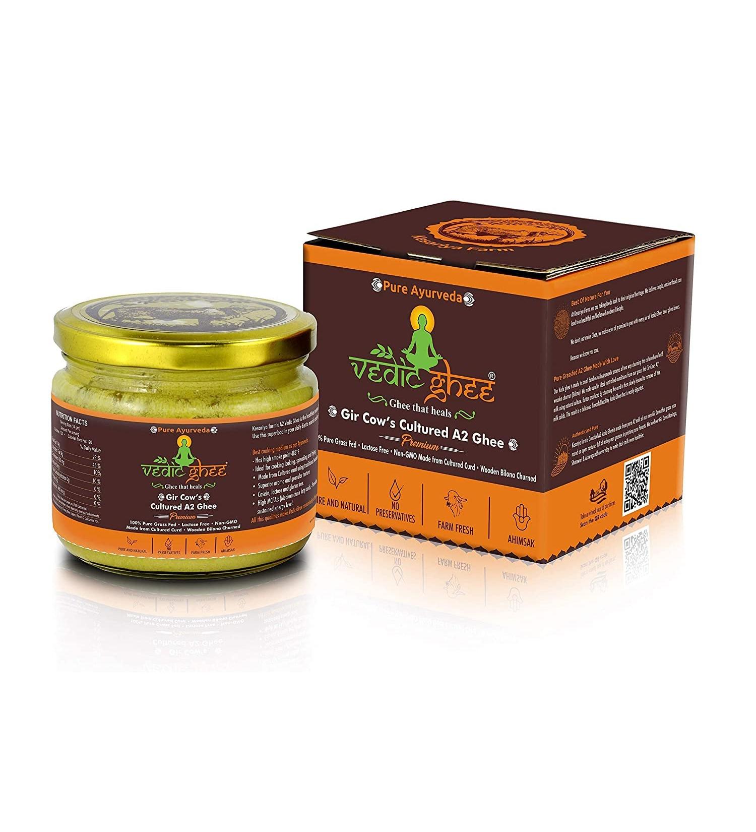 VAGAD A2 Desi Gir Cow Ghee Bio Vaidik Bilona Ghee 500ml