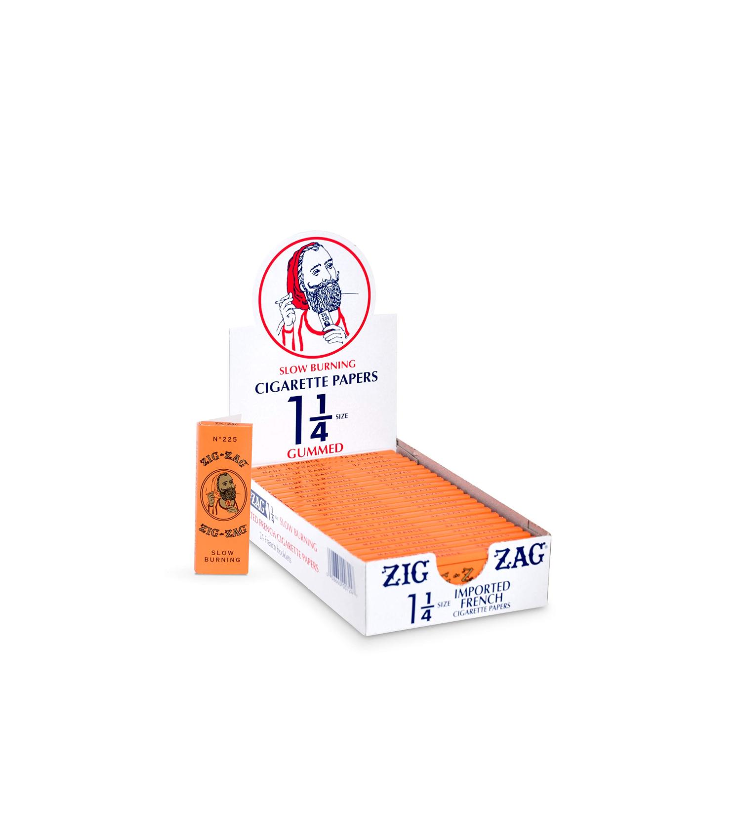 Zig-Zag 1 1/4 French Orange Rolling Papers - 24 Booklets, 32 Papers each - Natural Gum Arabic - 78 MM - Buy Online on GoSupps.com