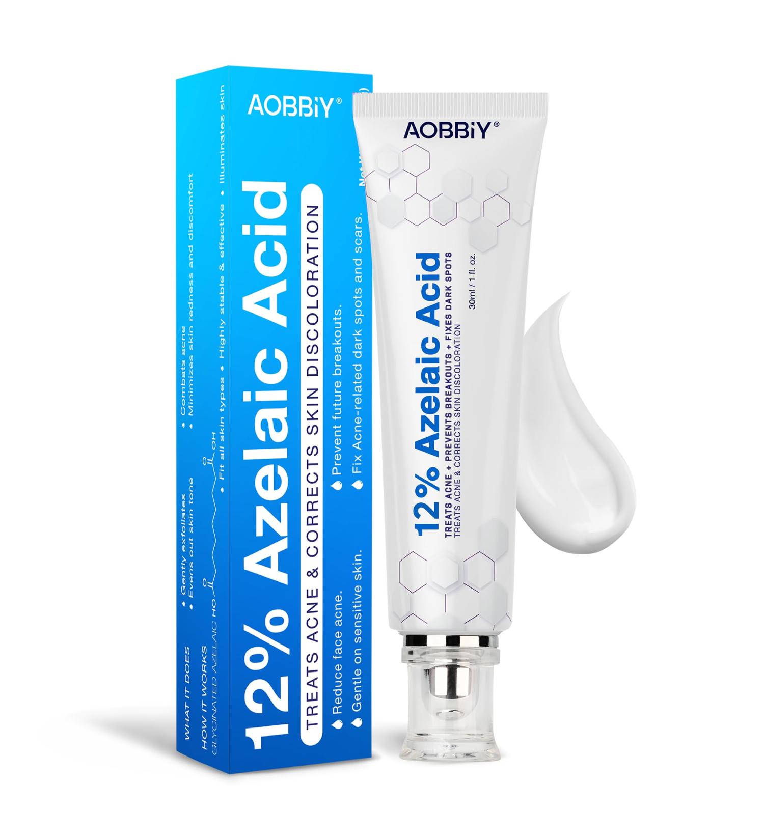 AOBBIY Azelaic Acid Cream: Azelaic Acid For Face - Premium Azelaic Acid Cream - Face Skin and Beauty Care - Azelaic Acid Facial Cream (1 Oz) - Buy Online on GoSupps.com