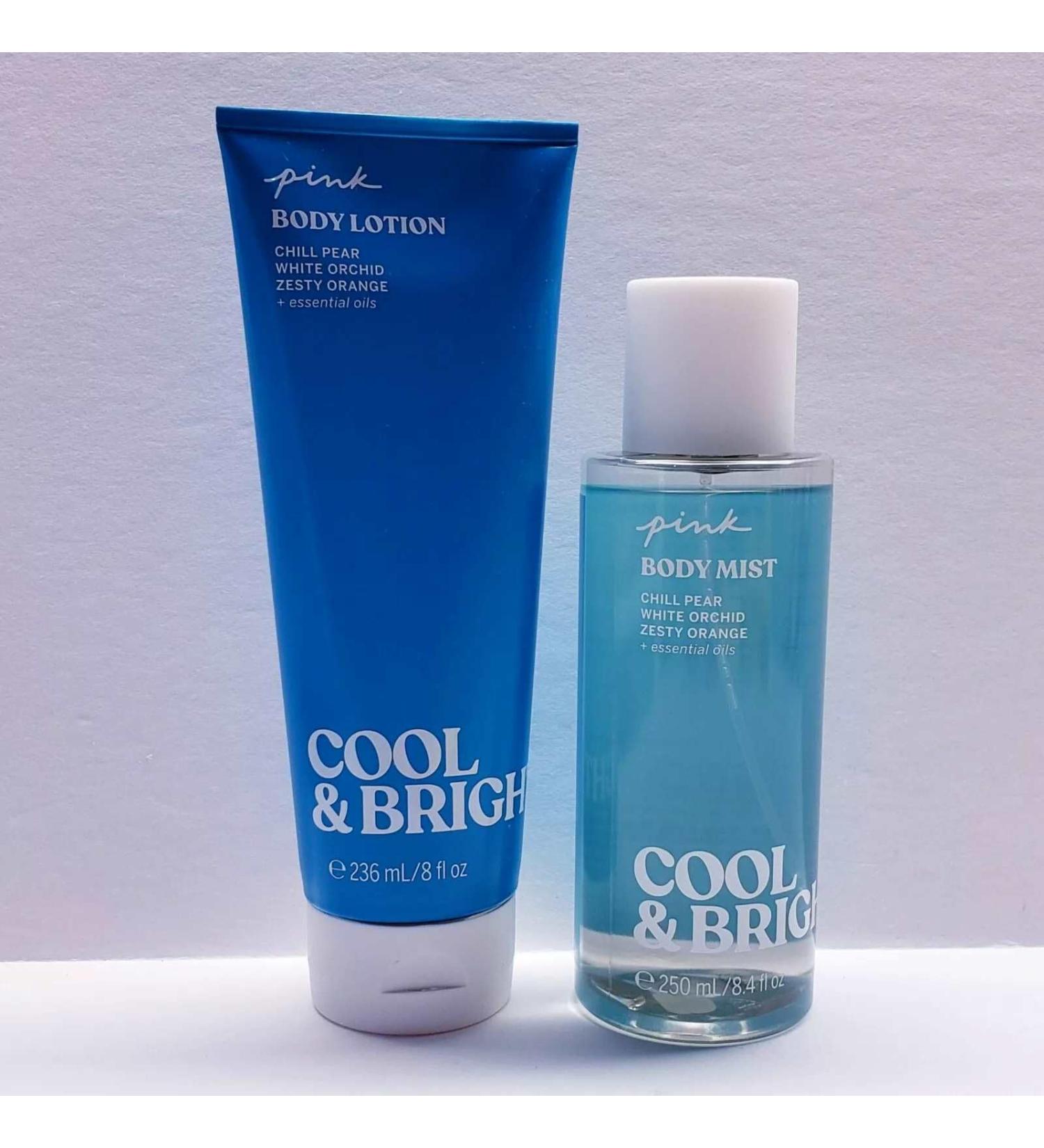 2 VS fragrance lotion 8 fl oz & perfume mist 8.4 fl oz bundle set (Cool and Bright)