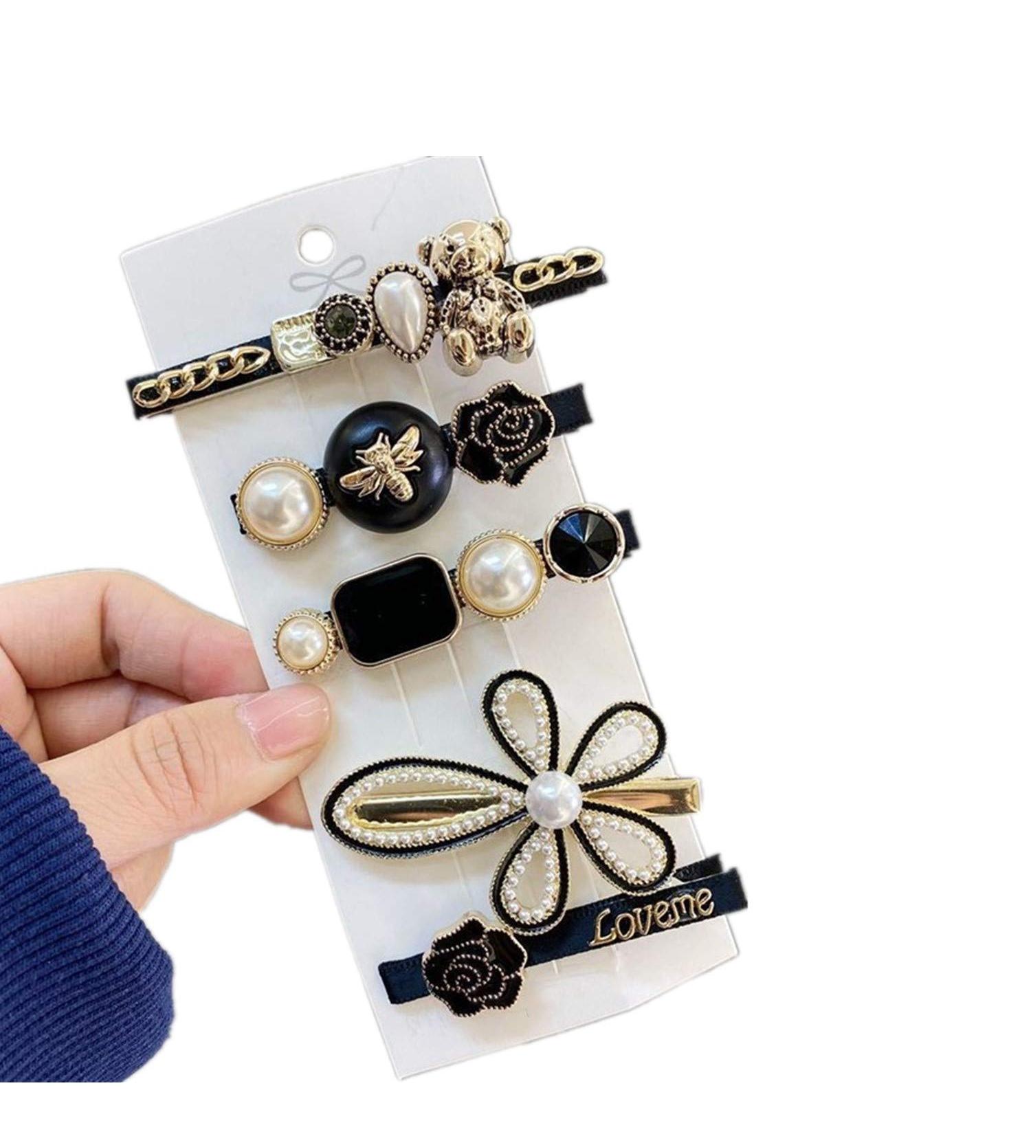 Buy 5pcs Classic Bee Bear Camellia Hair Clips for Women & Girls - Stylish Hair Accessories with International Shipping - Buy Online on GoSupps.com