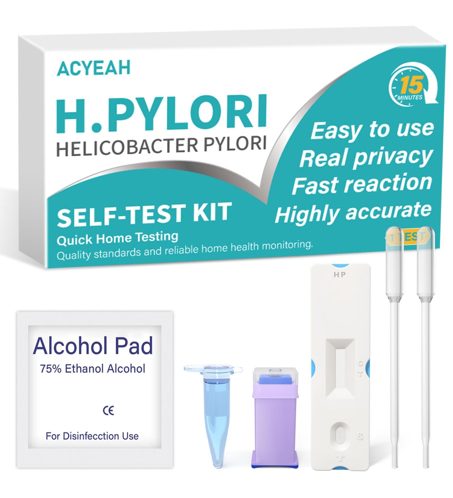 Buy H Pylori Test Kit - Accurate Home Testing for Helicobacter Pylori Fast Results & International Shipping - Buy Online on GoSupps.com