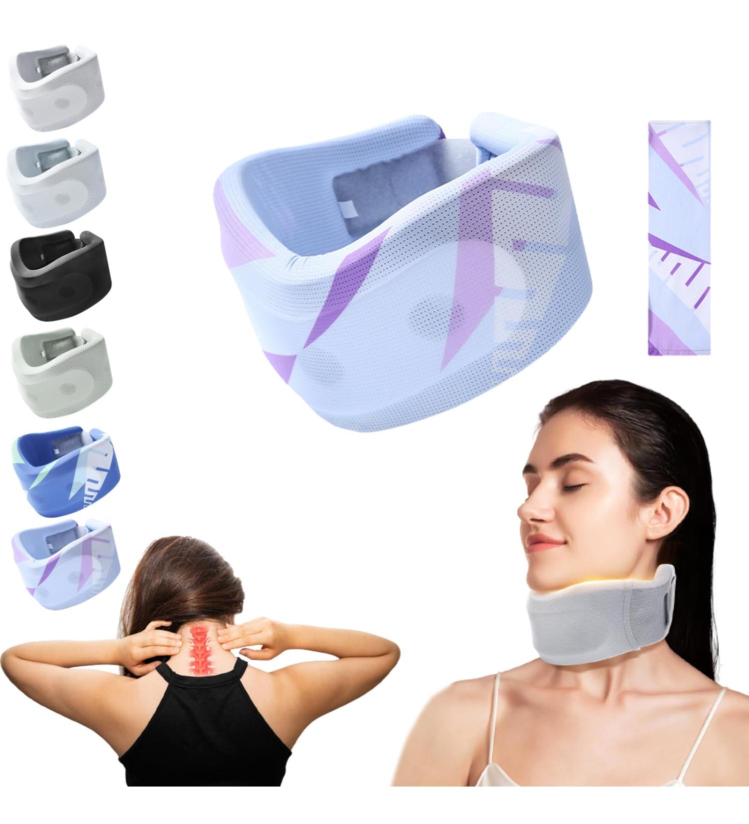 Painkil Neck Brace Soft Cervical Collar Neck Brace for Neck Pain and Support Neck Brace for Sleeping Neck Traction Device Neck Brace for Neck Pain and Support for Women (Purple) - Buy Online on GoSupps.com