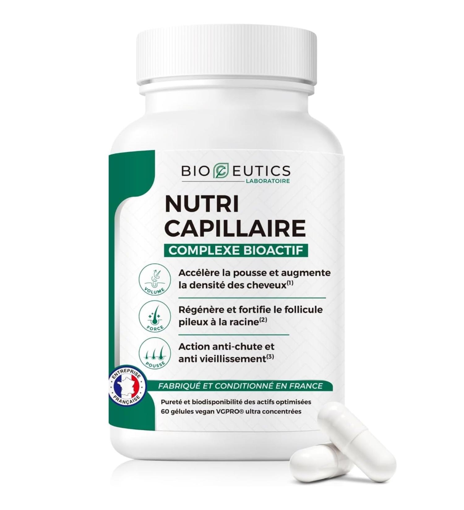 BioCeutics Hair Food Supplement Bioceutics - Growth Growth Anti Loss Anti Hair Loss - Men Women - Biotin Selenium Zinc Copper Iron Vitamin A B D E - 60 Capsules 30 Day Treatment - Buy Online on GoSupps.com