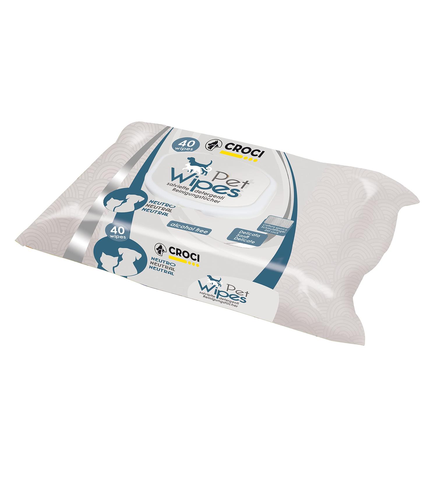 Croci Gill's cleaning cloth neutral for dogs 1 pack 40 pieces