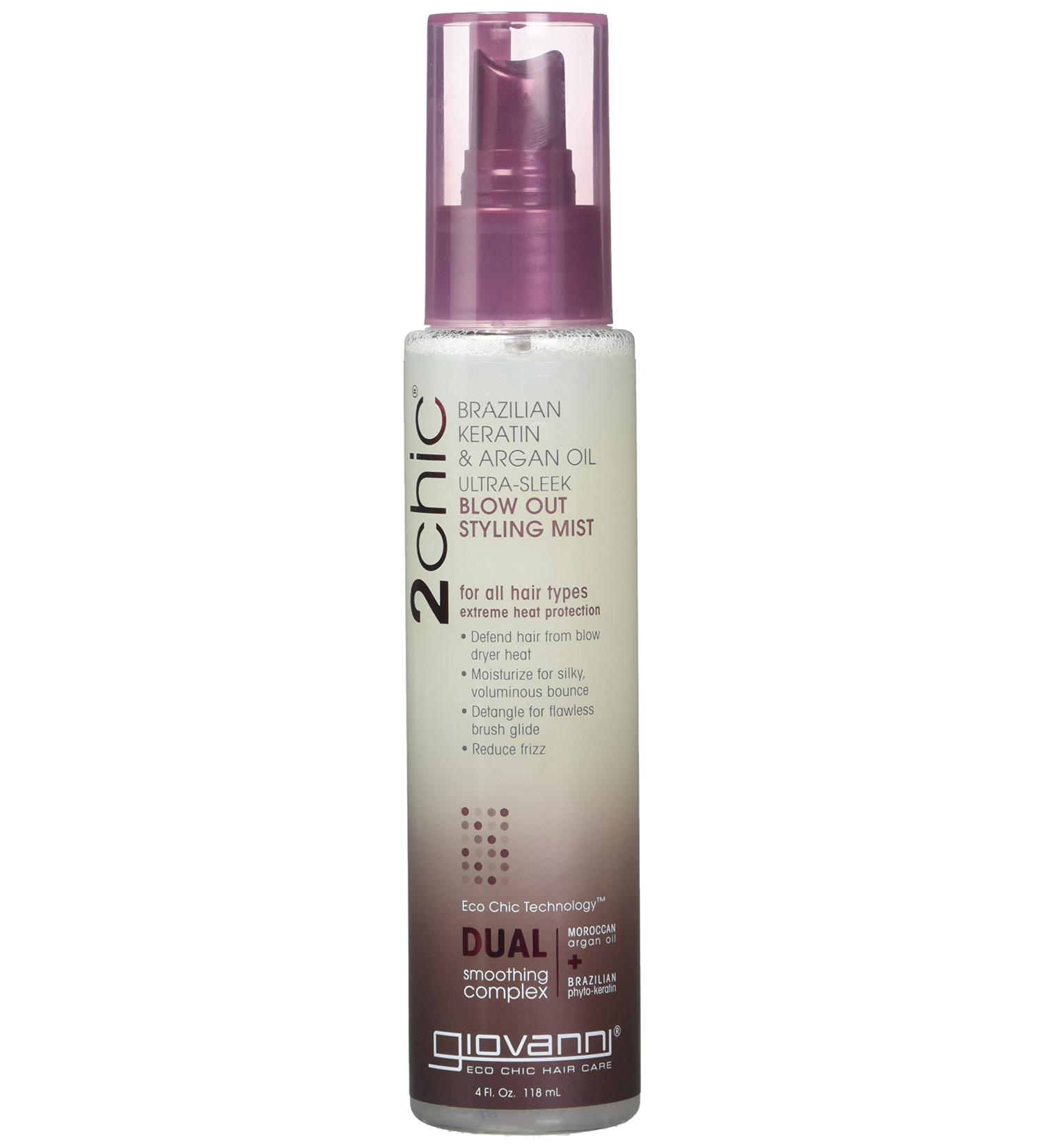 Giovanni 2chic Blow Out Styling Mist â€“ Brazilian Keratin & Argan Oil, 4 fl oz - Buy Online on GoSupps.com