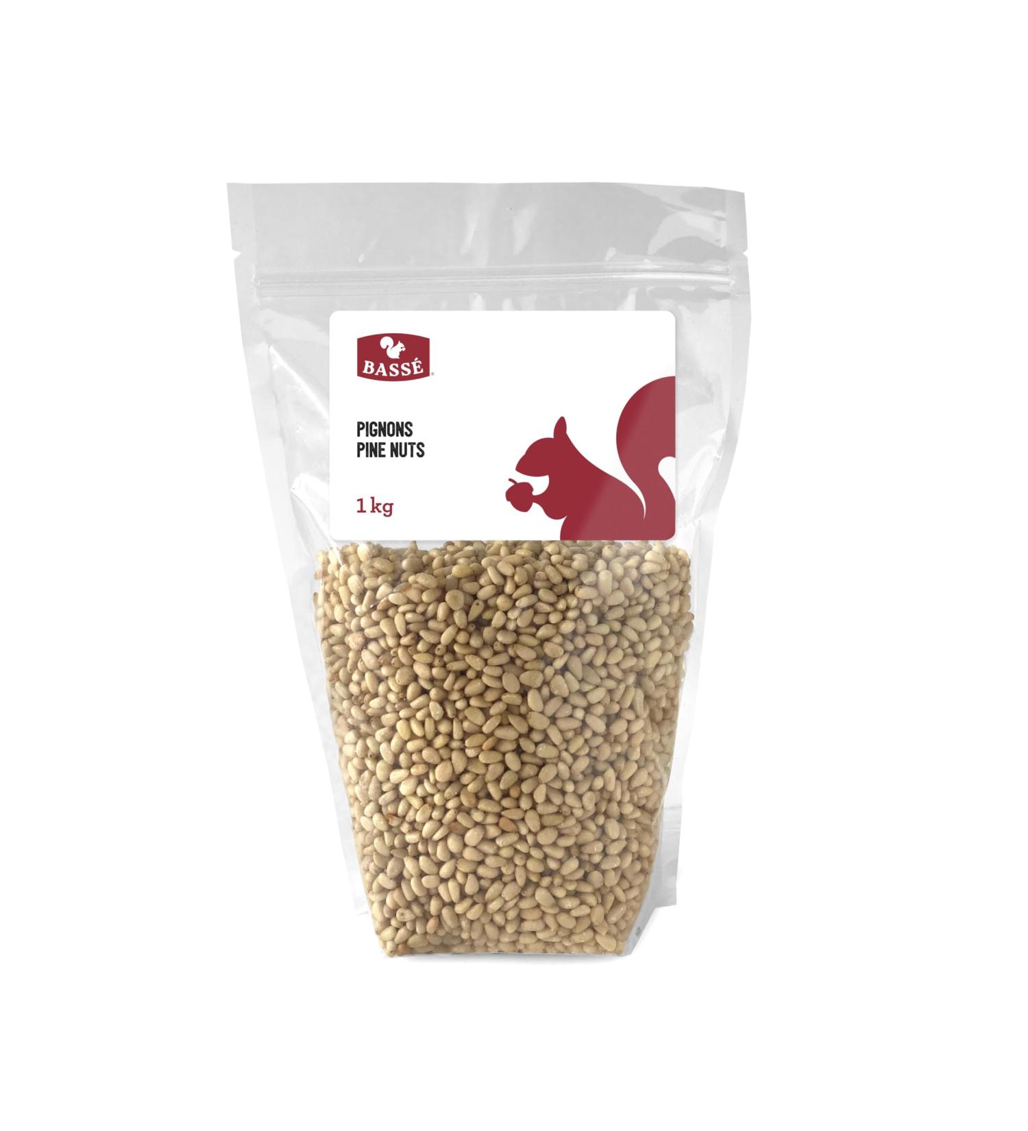 Bass Pine Nuts 1kg Raw Smooth & Creamy Pine Kernels Shelled Unsalted Unroasted Oil-Free Source of Iron Ideal for Cooking & Baking
