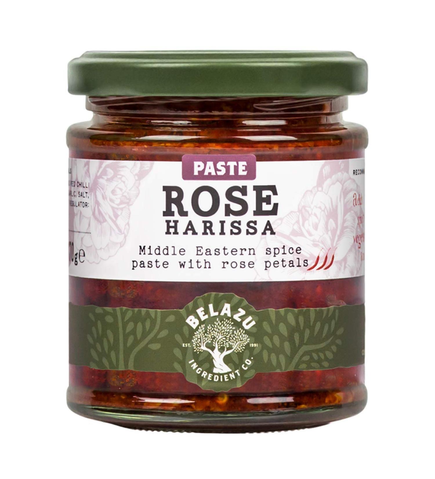 Belazu Rose Harissa 170g (5.99 oz) - Authentic Spicy Red Pepper Paste - Pack of 1 - Buy Online on GoSupps.com
