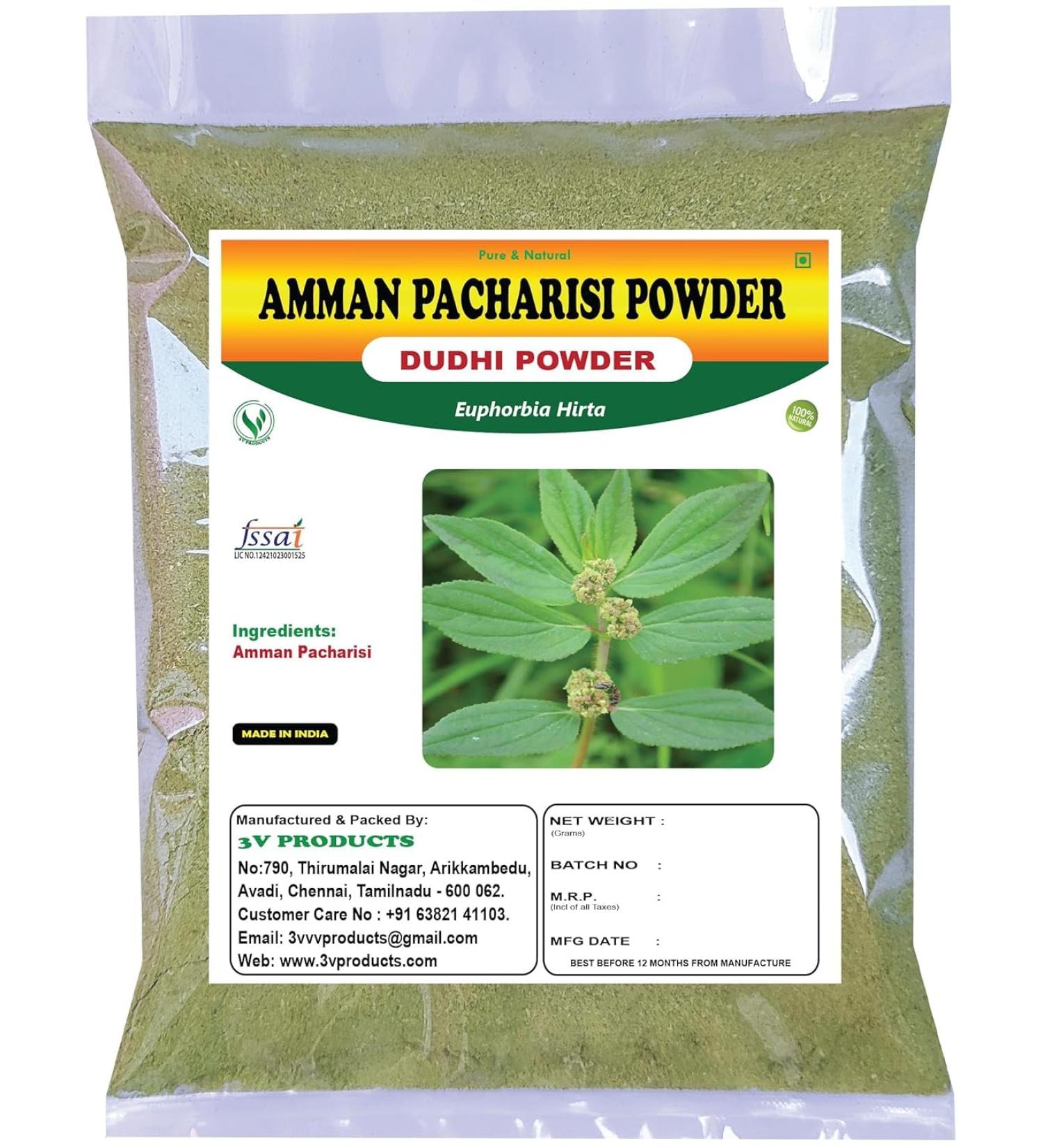 YANG Amman Pacharisi Powder 100 g | Euphorbia Hirta Powder | Dudhi Powder