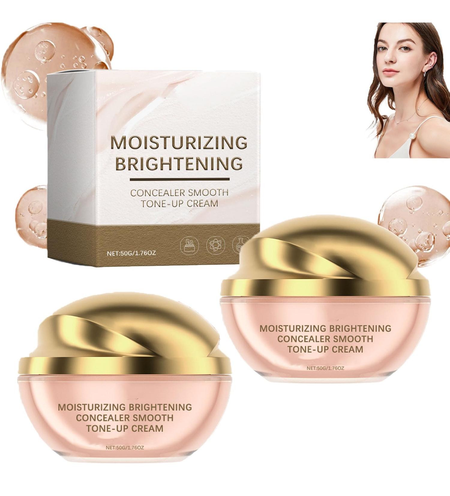  homomdy Brightening and moisturizing concealer smoothing toning cream lightweight waterproof foundation covers imperfections reduces blemishes and imperfections evens skin tone (2 pcs) - Buy Online on GoSupps.com