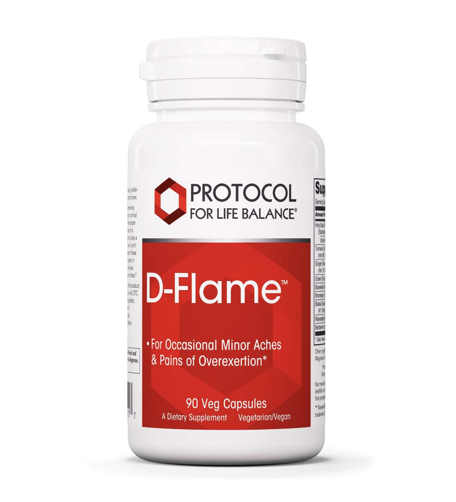Protocol D-Flame Joint Supplement - 90 Veg Caps for Pain Relief & Mobility | International Shipping Available - Buy Online on GoSupps.com