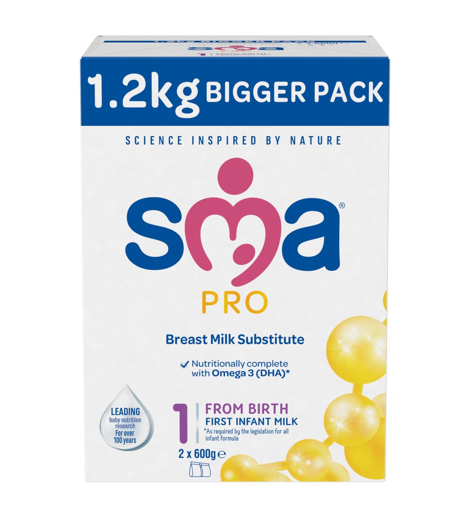 SMA PRO First Infant Baby Milk Formula 1.2kg - Pack of 1 | Birth to 12 Months - Buy Online on GoSupps.com