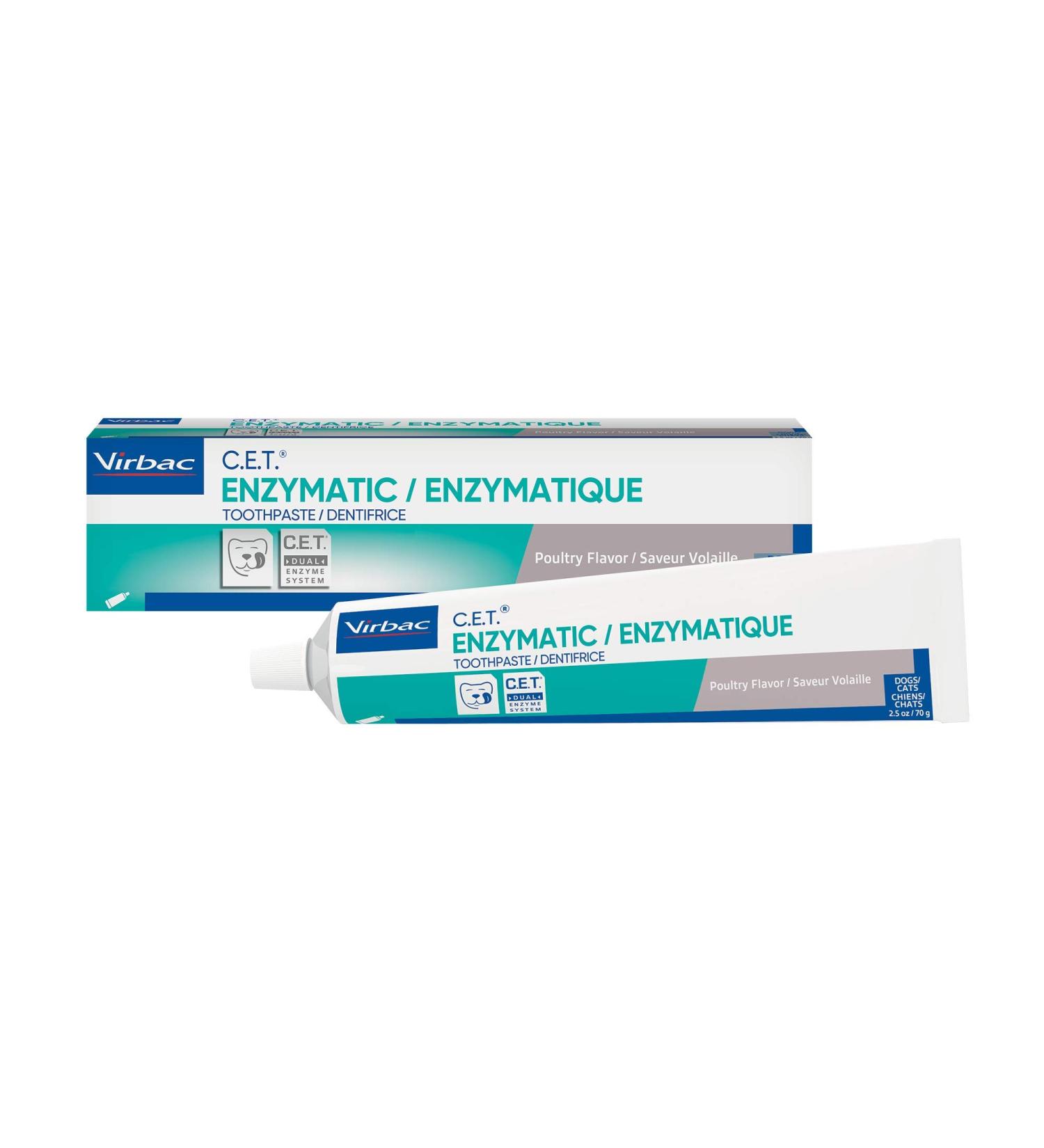 Virbac CET Enzymatic Toothpaste for Pets | Eliminates Bad Breath, Plaque & Tartar | Poultry Flavor Dental Care - Buy Online on GoSupps.com