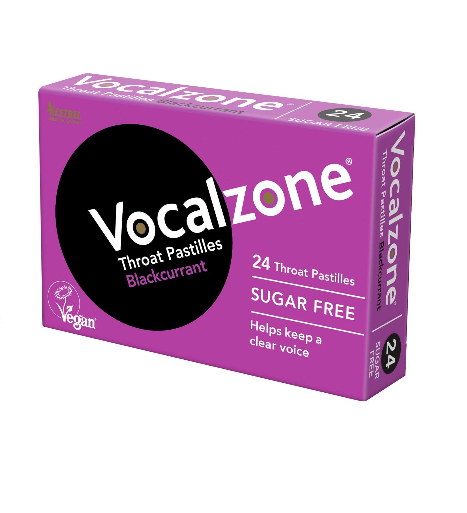 Vocalzone Pastilles 24 Blackcurrant 24 Count (Pack of 1) - Buy Online on GoSupps.com