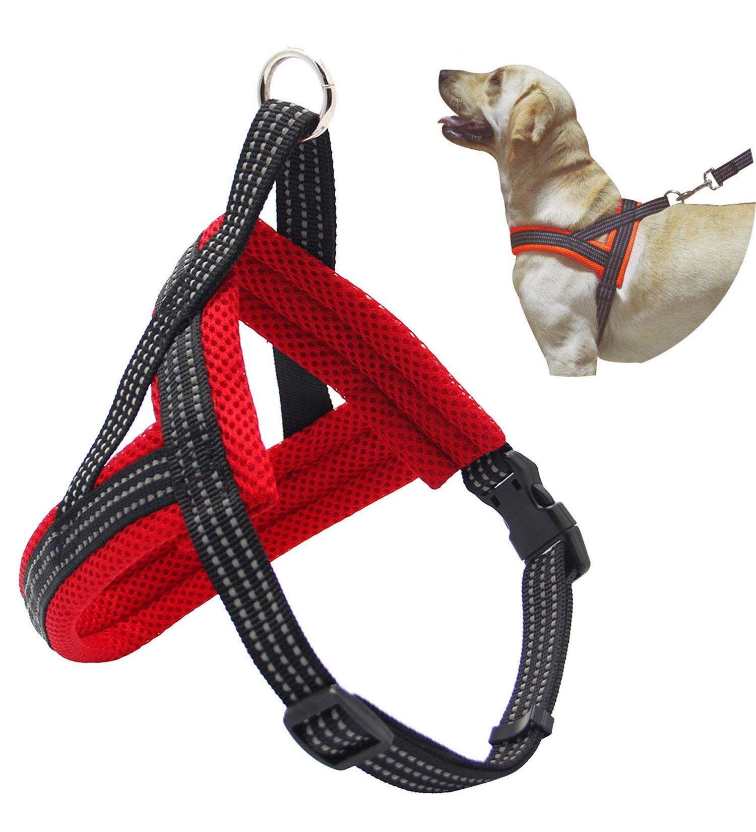 BPS Adjustable Dog Harness - 4 Sizes for Small & Medium Dogs | Red - International Shipping Available - Buy Online on GoSupps.com