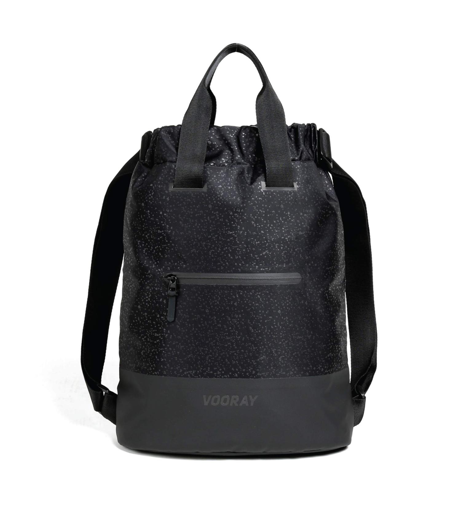 Vooray 23L Ultra-Durable Flex Cinch Gym Drawstring Backpack - Women's Black Foil Sackpack - Buy Online on GoSupps.com